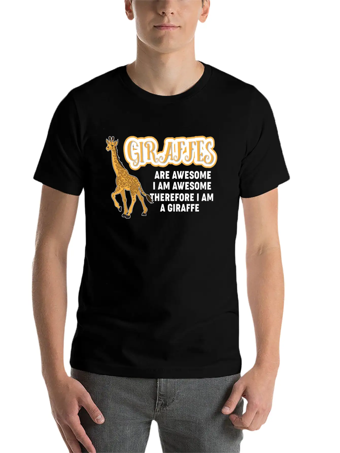 Giraffes Are Awesome Stylish Everyday T-Shirt – Unisex Basic Cotton Tee