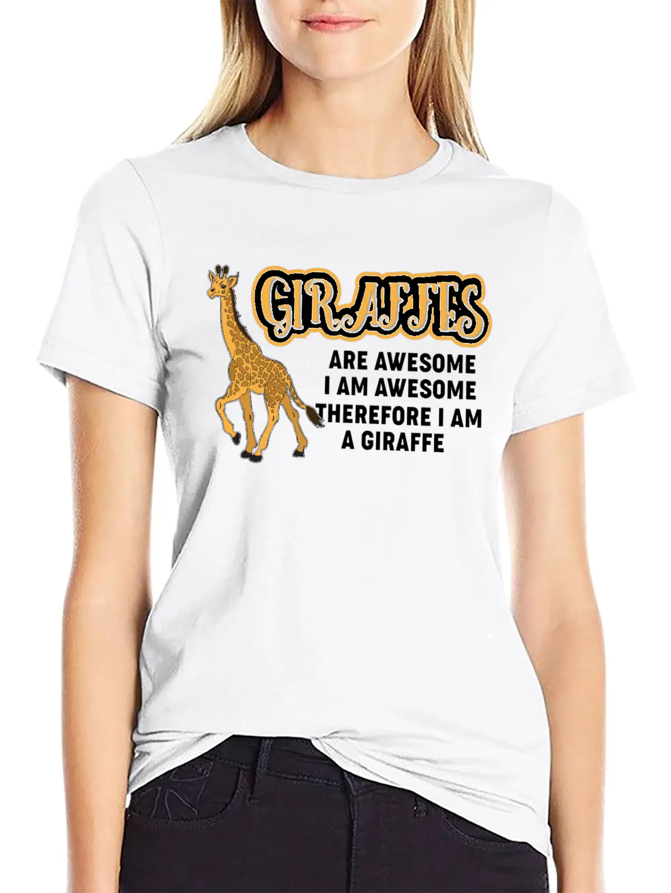 Giraffes Are Awesome Stylish Everyday T-Shirt – Unisex Basic Cotton Tee