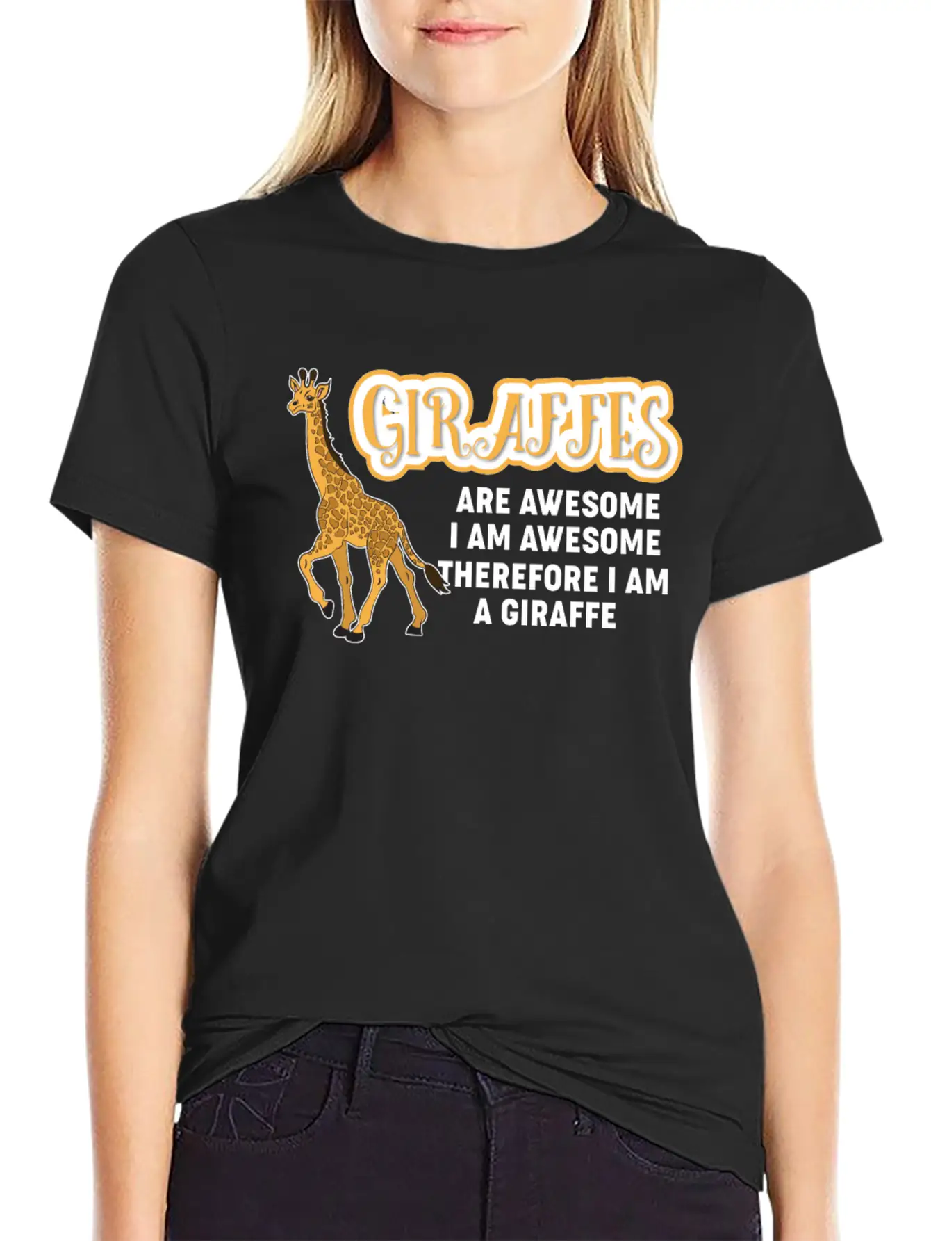 Giraffes Are Awesome Stylish Everyday T-Shirt – Unisex Basic Cotton Tee