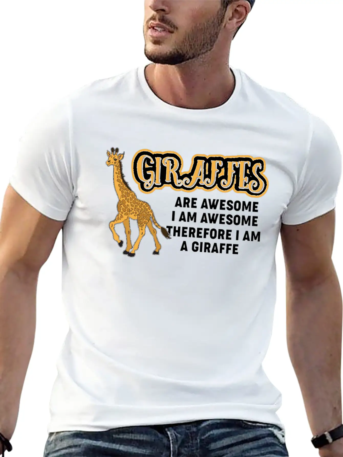Giraffes Are Awesome Stylish Everyday T-Shirt – Unisex Basic Cotton Tee