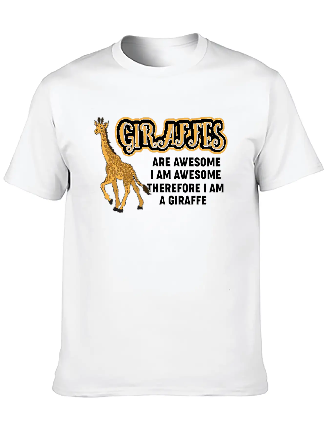 Giraffes Are Awesome Stylish Everyday T-Shirt – Unisex Basic Cotton Tee