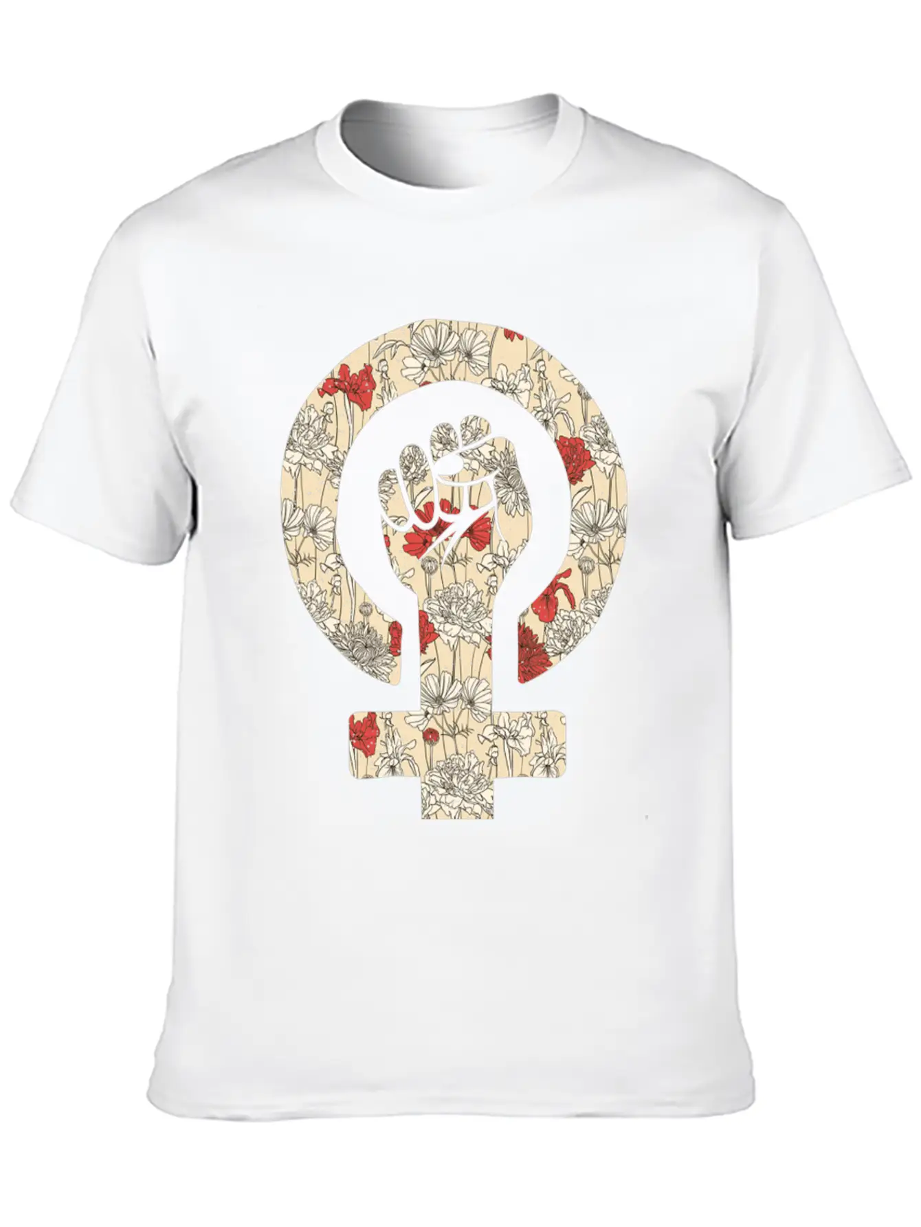 Girl Power Floral Relaxed Everyday Tee – Lightweight And Durable Cotton