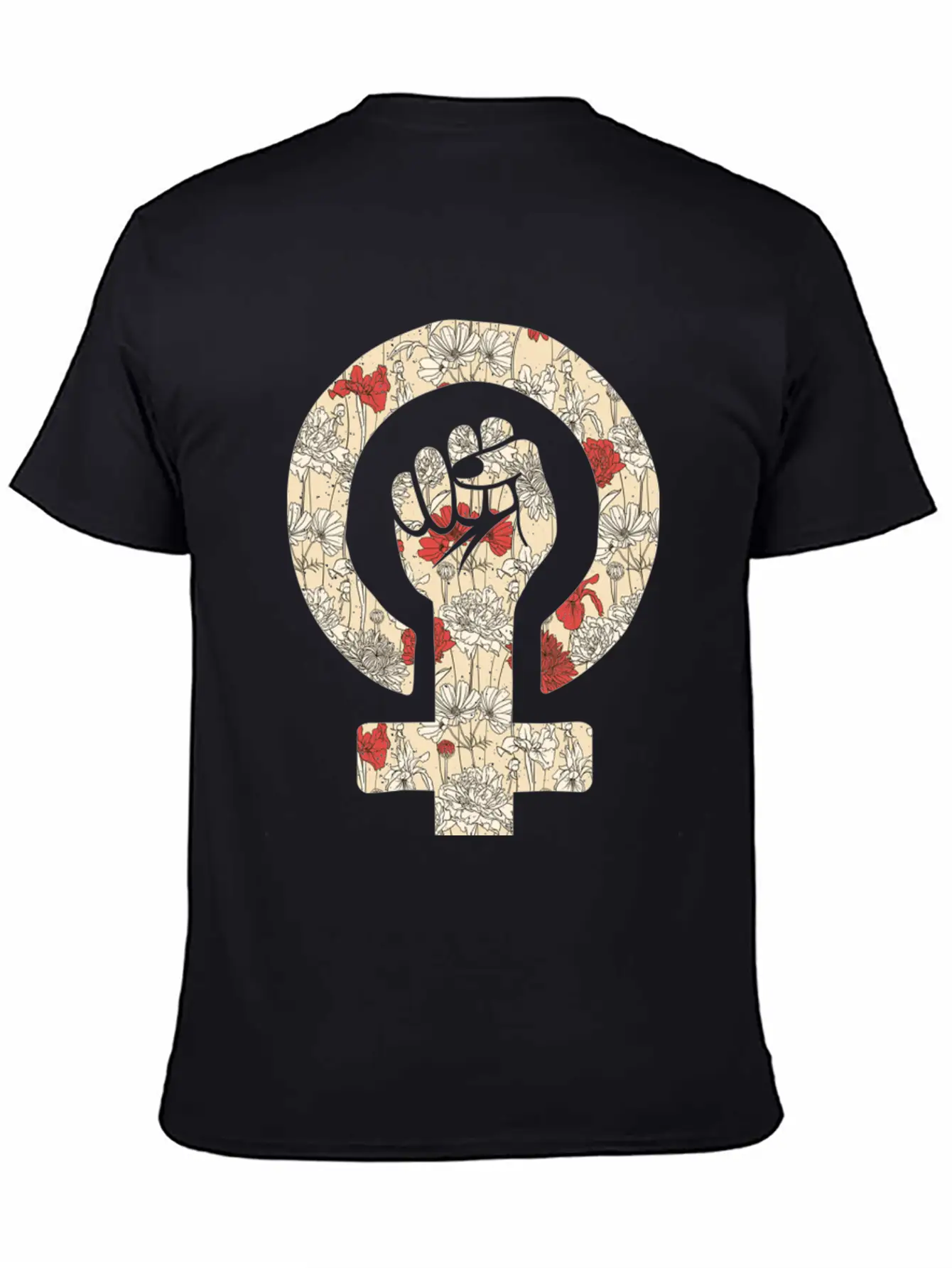 Girl Power Floral Relaxed Everyday Tee – Lightweight And Durable Cotton