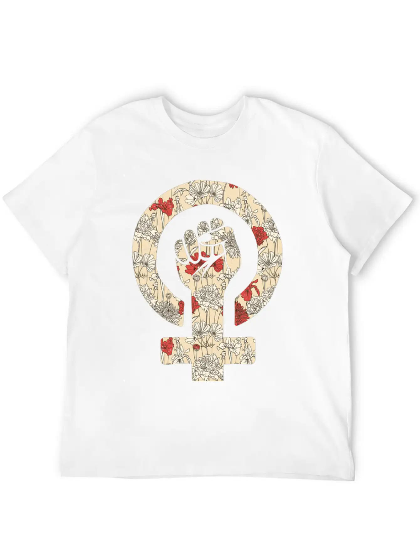 Girl Power Floral Relaxed Everyday Tee – Lightweight And Durable Cotton