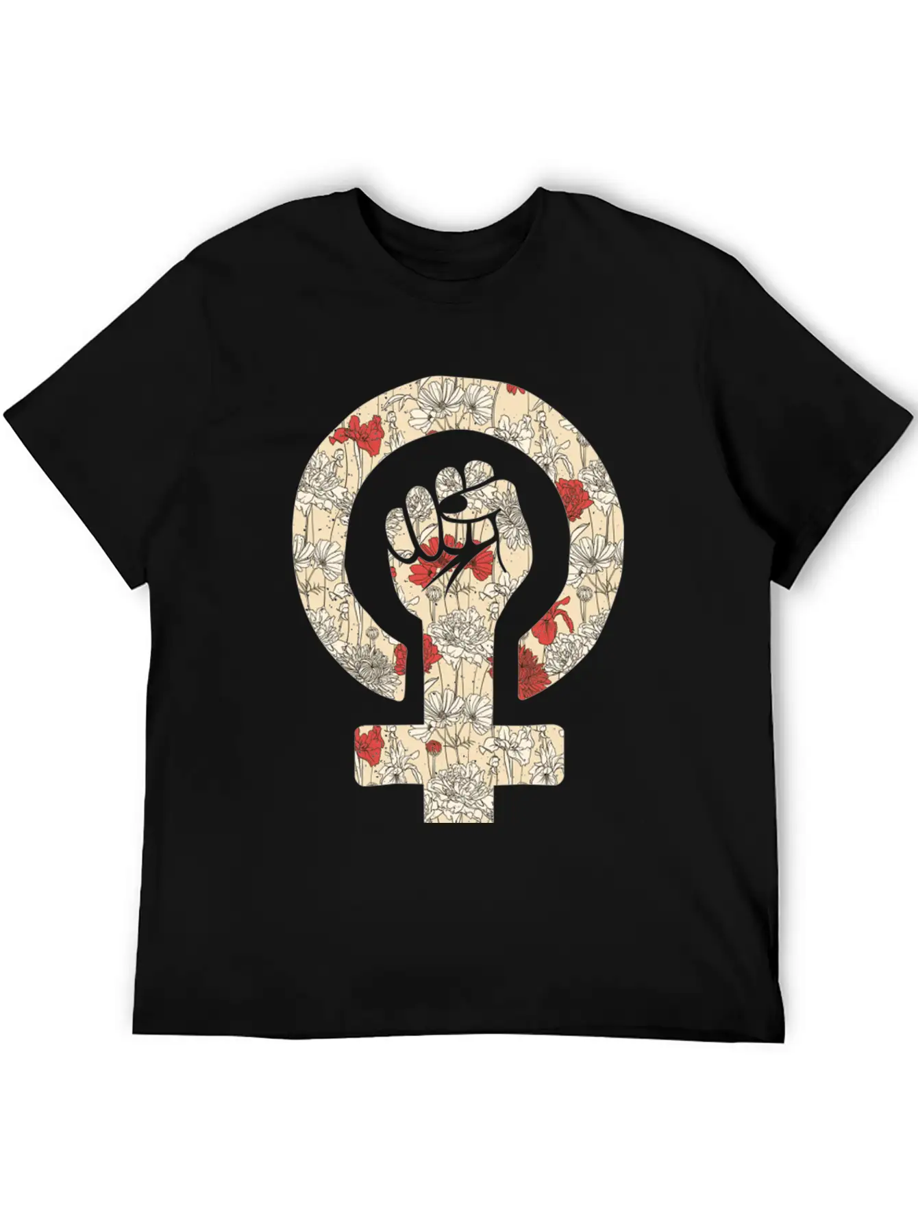 Girl Power Floral Relaxed Everyday Tee – Lightweight And Durable Cotton