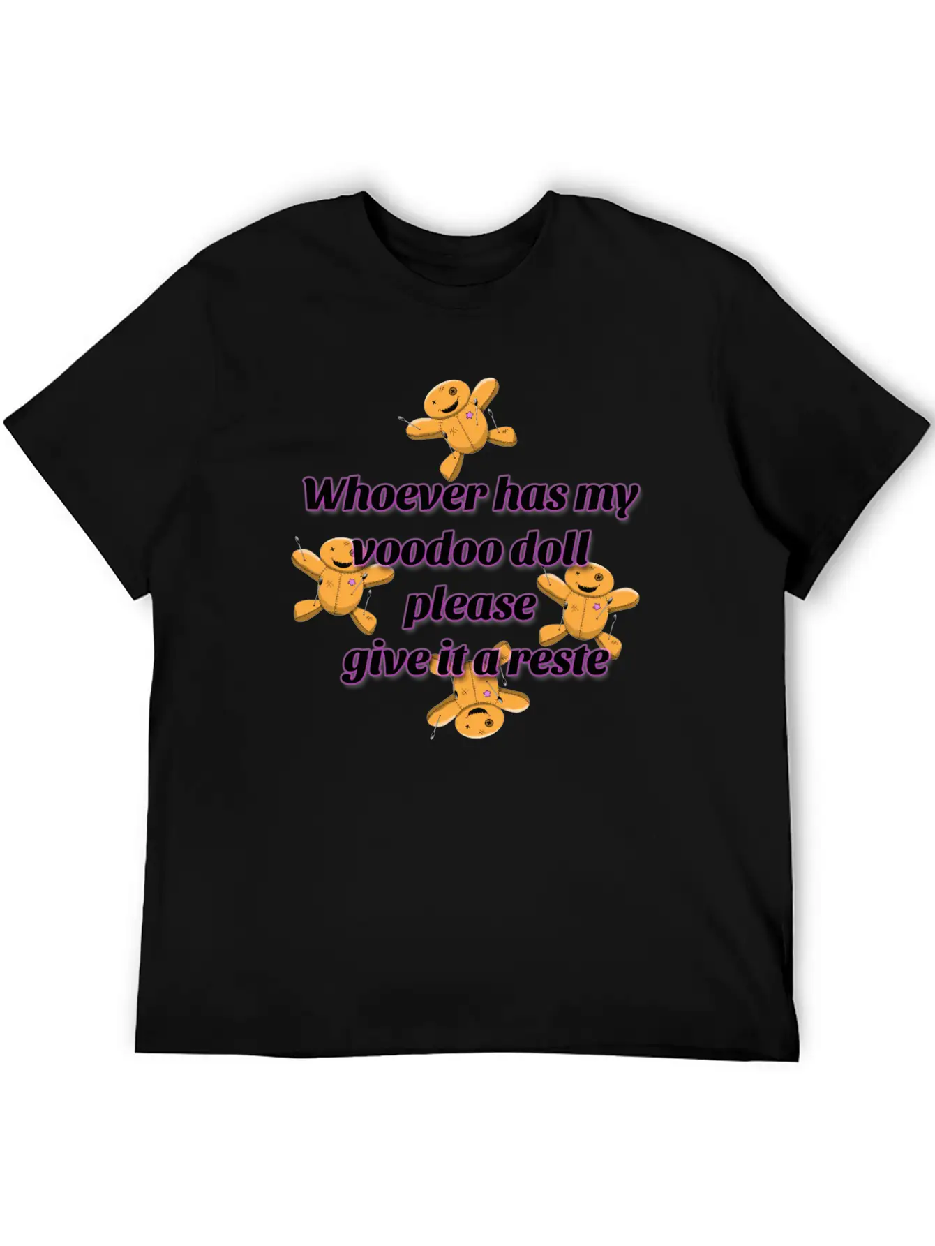 Give A Reste To My Voodoo Doll Comfortable Minimalist Graphic Tee – Summer Style Essential