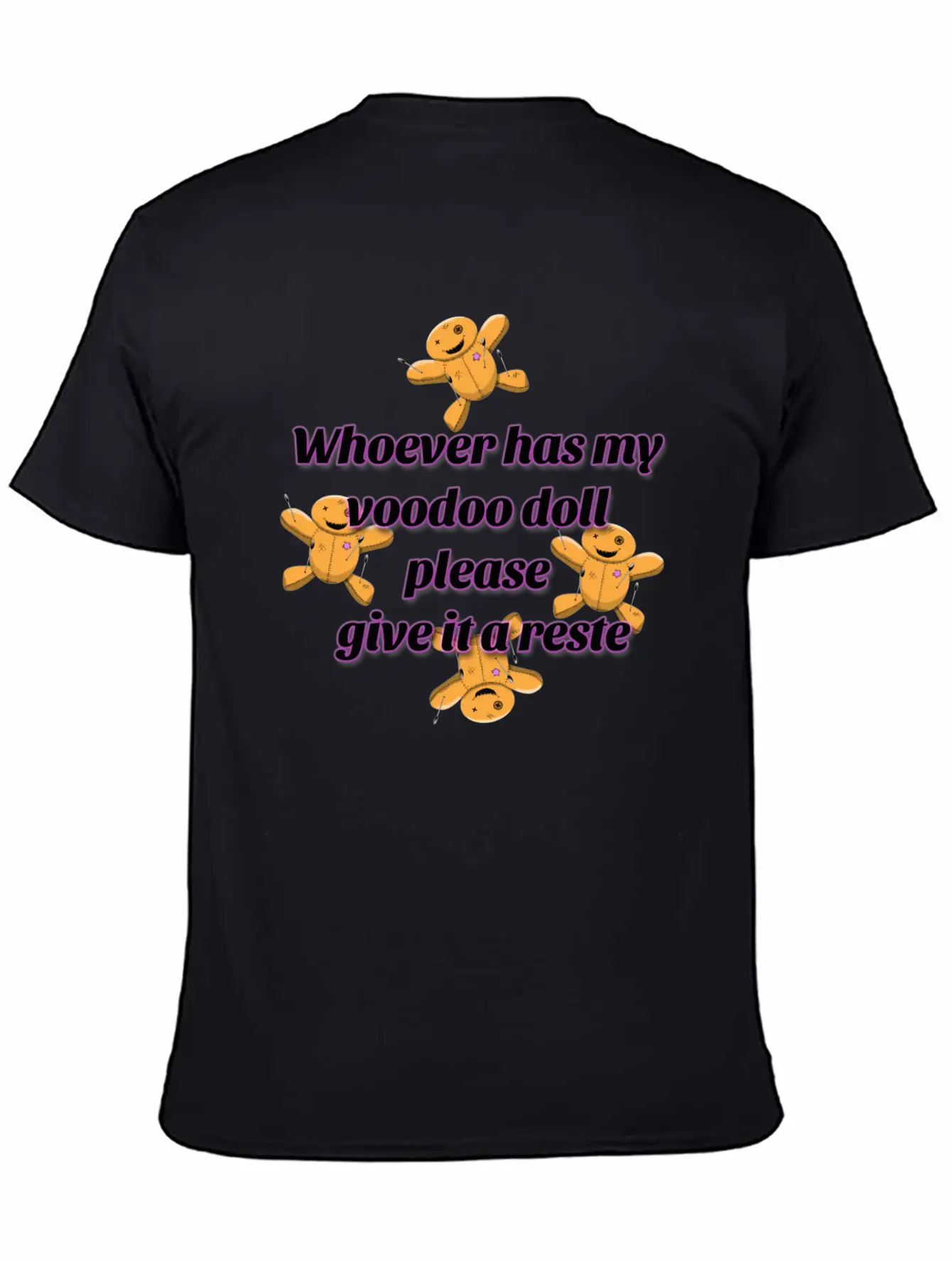 Give A Reste To My Voodoo Doll Comfortable Minimalist Graphic Tee – Summer Style Essential
