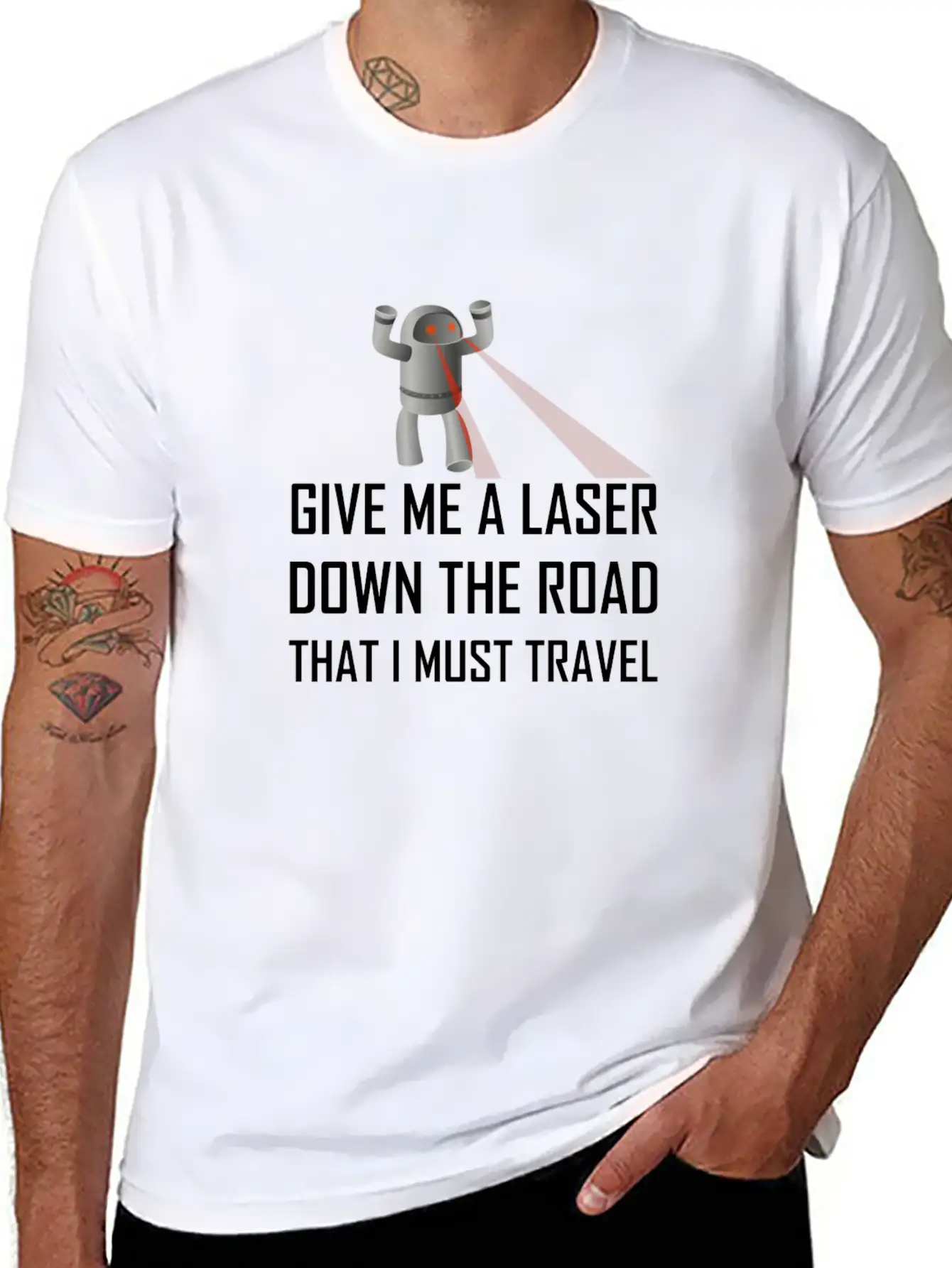 Give Me A Laser Funny Mis Comfortable Minimalist Graphic Tee – Summer Style Essential