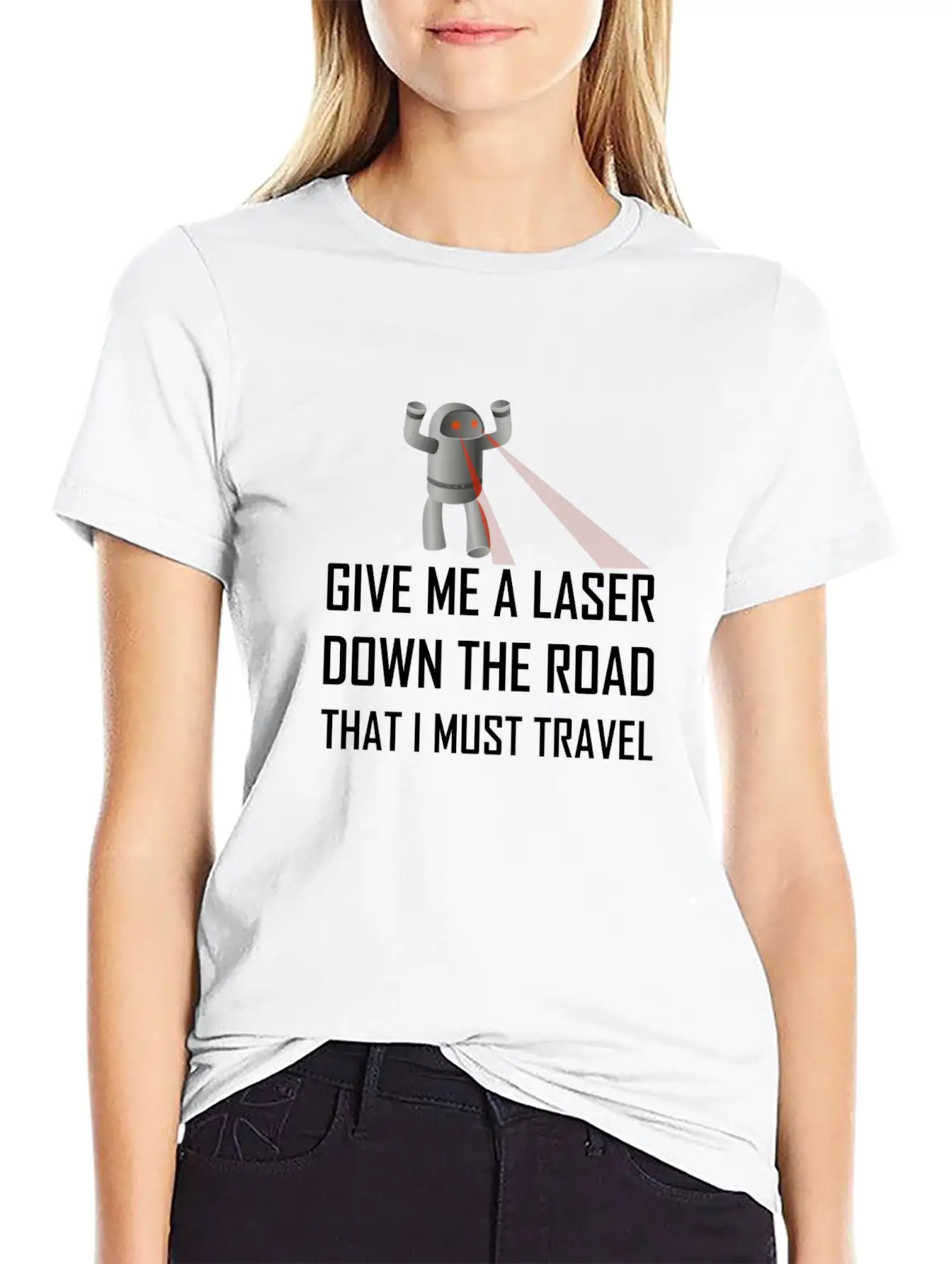 Give Me A Laser Funny Mis Comfortable Minimalist Graphic Tee – Summer Style Essential