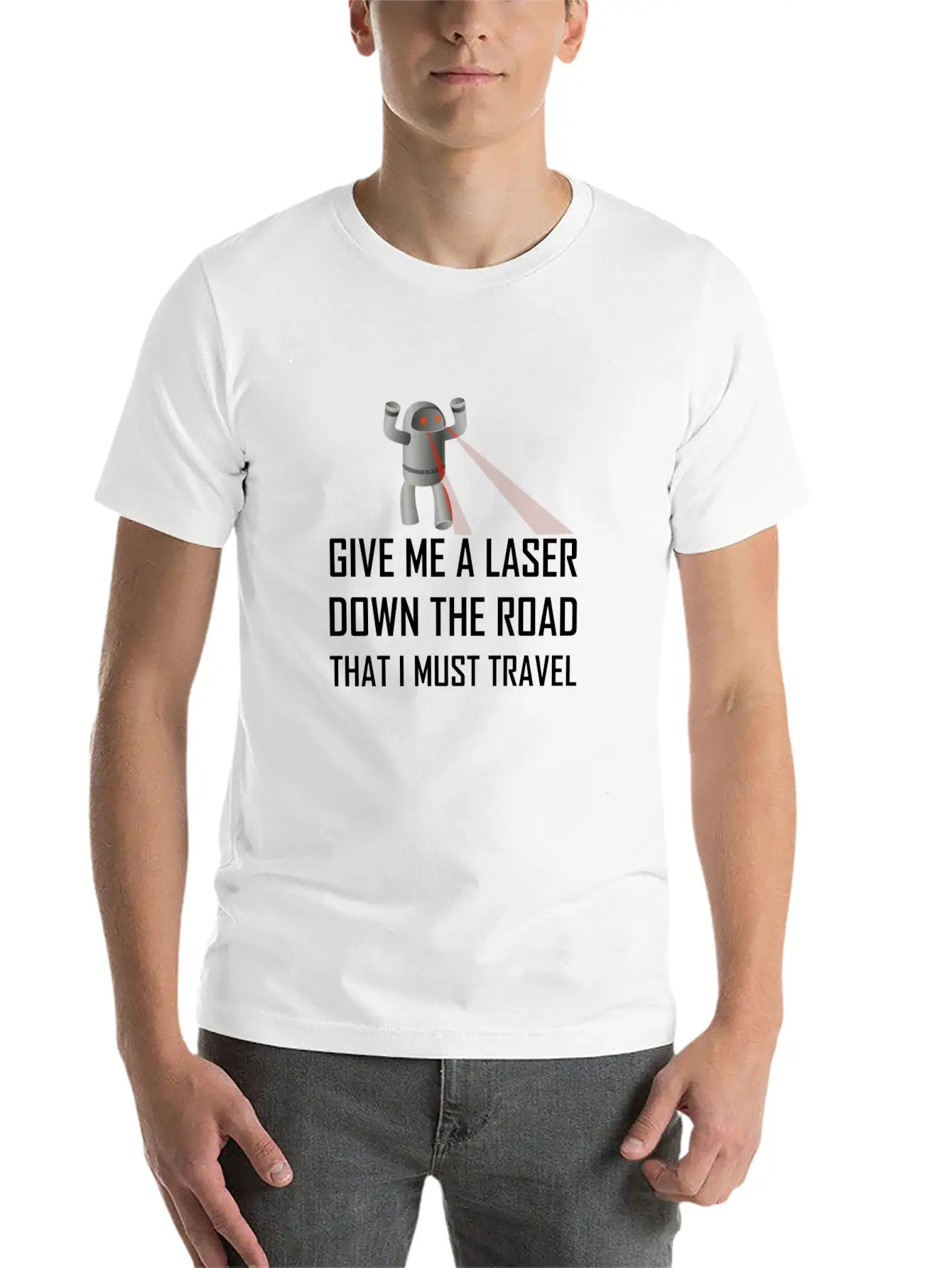 Give Me A Laser Funny Mis Comfortable Minimalist Graphic Tee – Summer Style Essential
