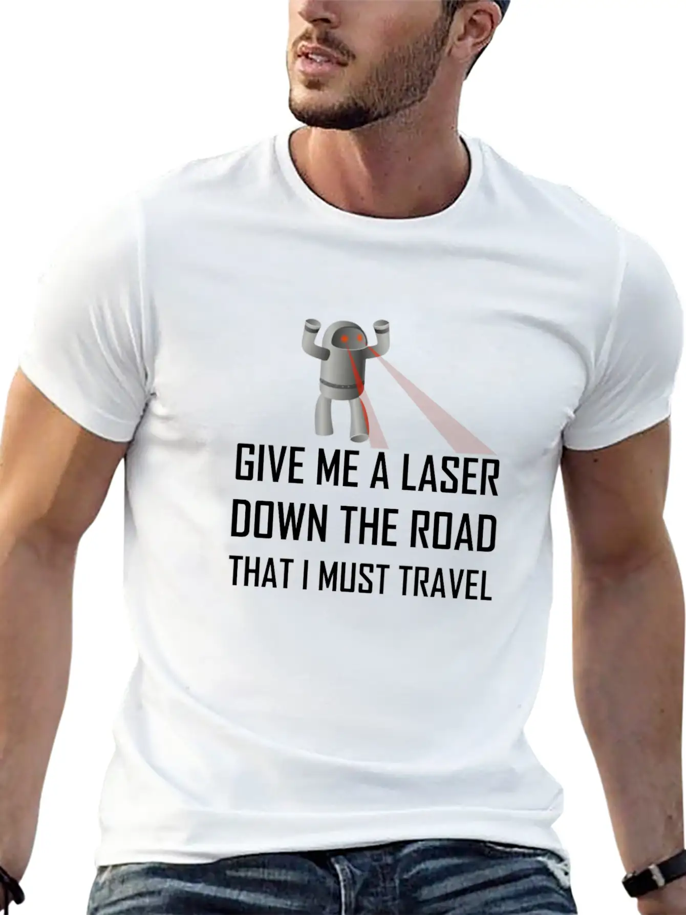 Give Me A Laser Funny Mis Comfortable Minimalist Graphic Tee – Summer Style Essential