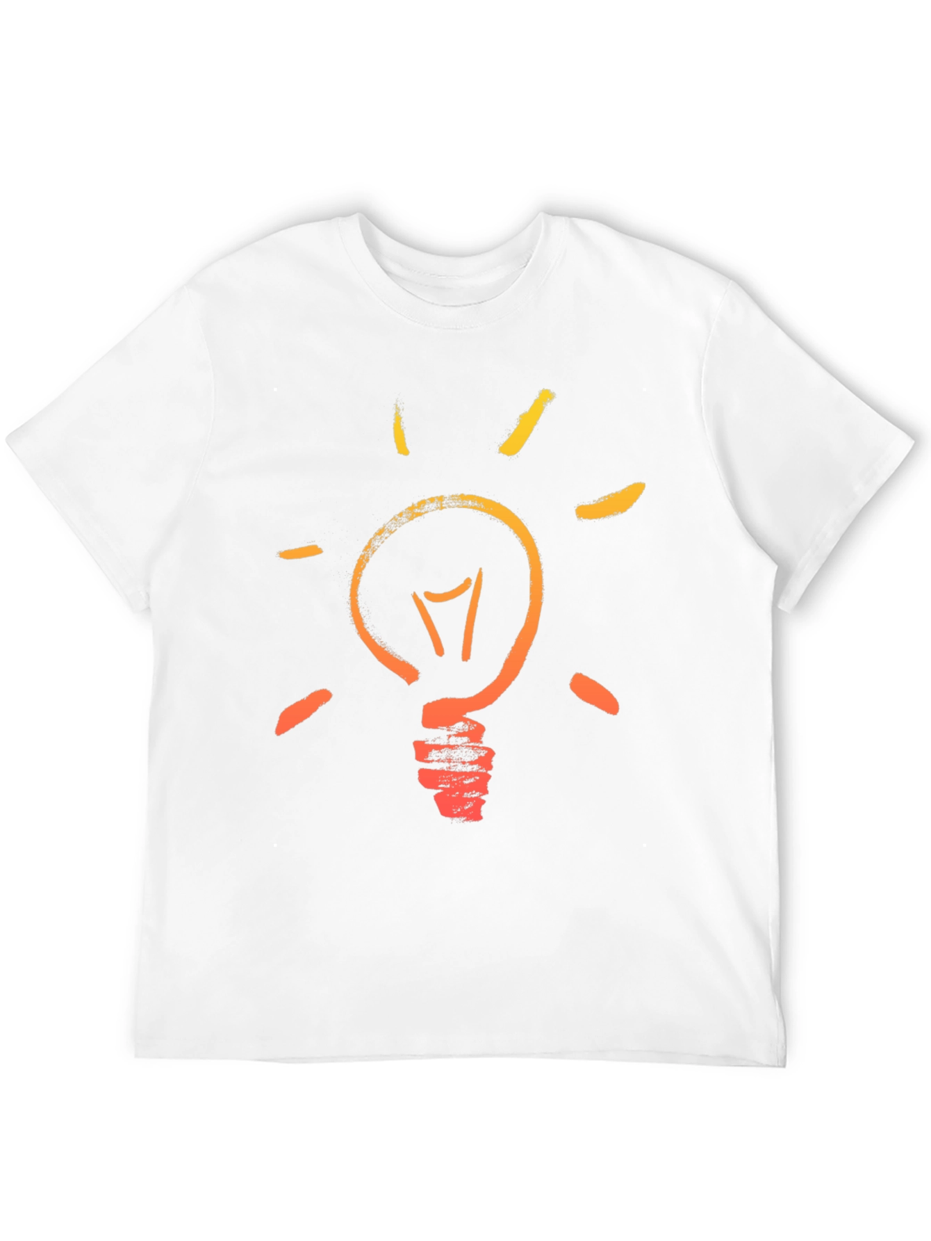 Idea Lightbulb Graphic Tee - Black Cotton T-Shirt