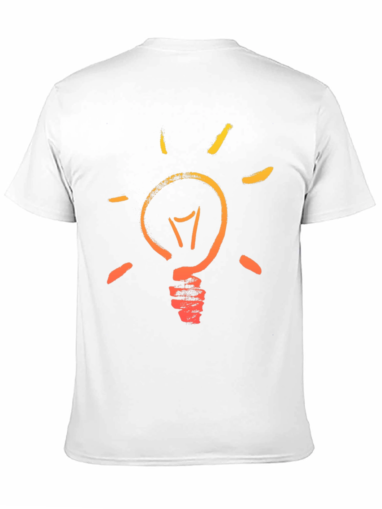 Idea Lightbulb Graphic Tee - Black Cotton T-Shirt