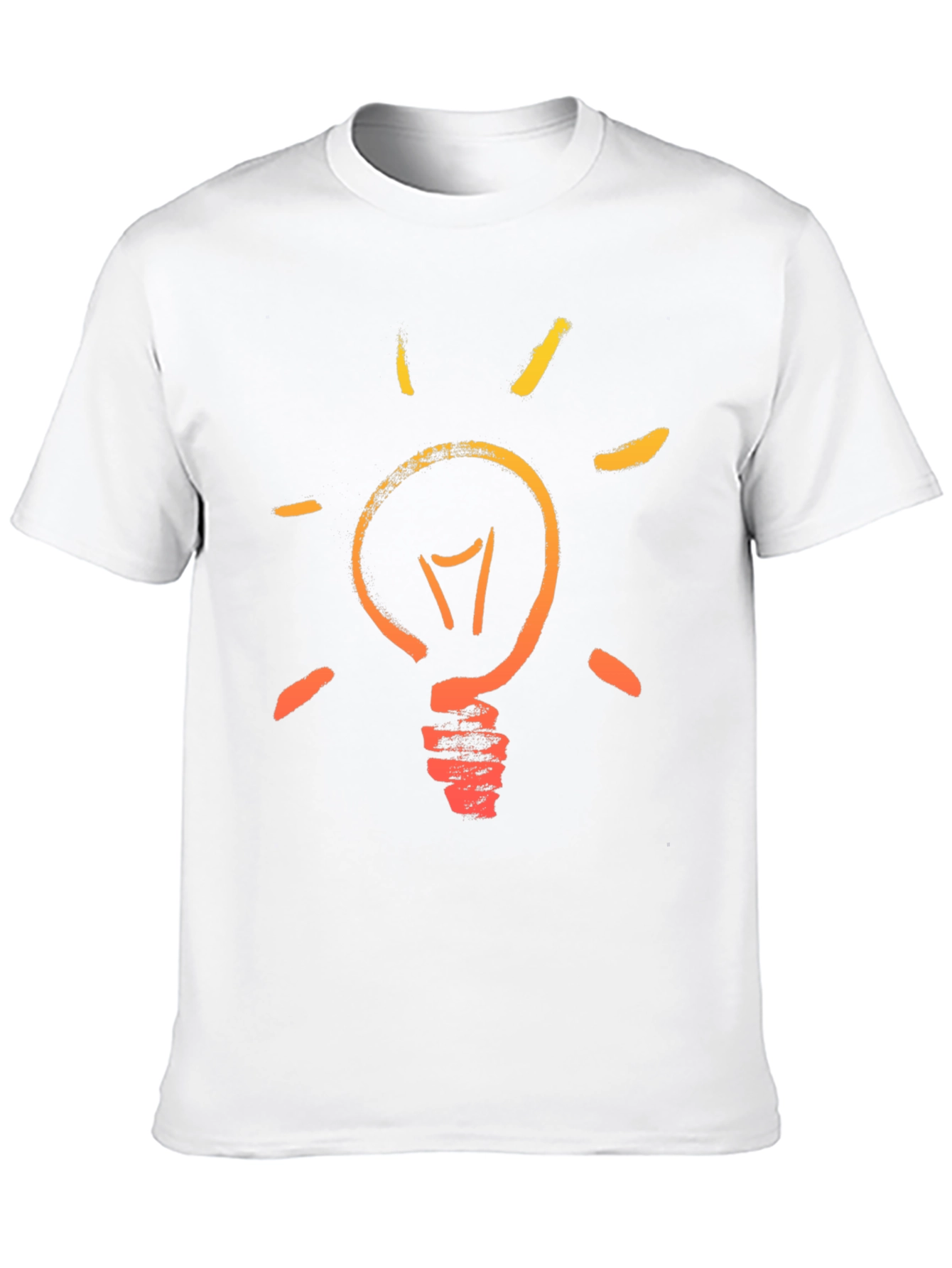 Idea Lightbulb Graphic Tee - Black Cotton T-Shirt