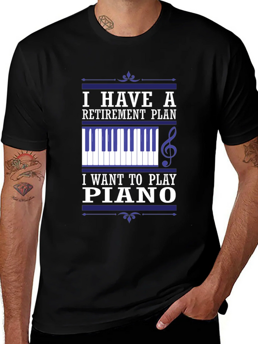 Retirement Plan Piano T-Shirt - Musician Gift