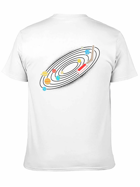 Planetary Turntable Graphic Tee - Unique Music Lovers Shirt