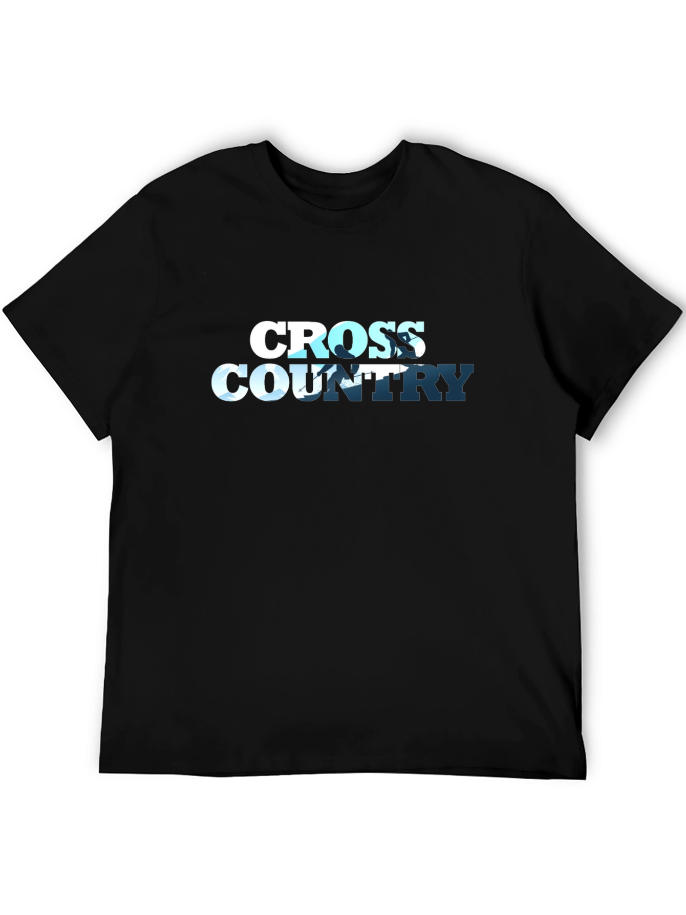 Cross Country Running Graphic Tee - Black