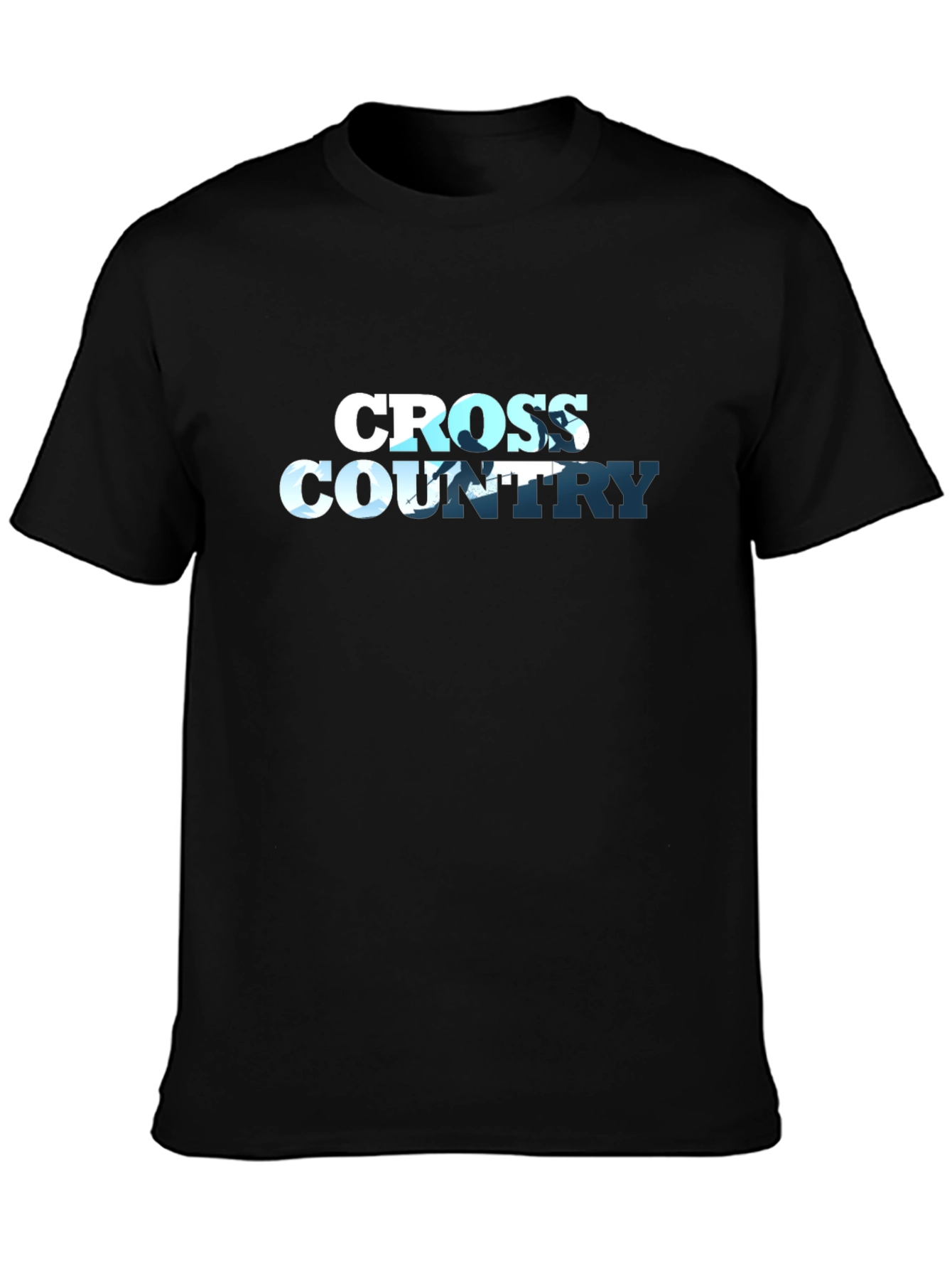 Cross Country Running Graphic Tee - Black