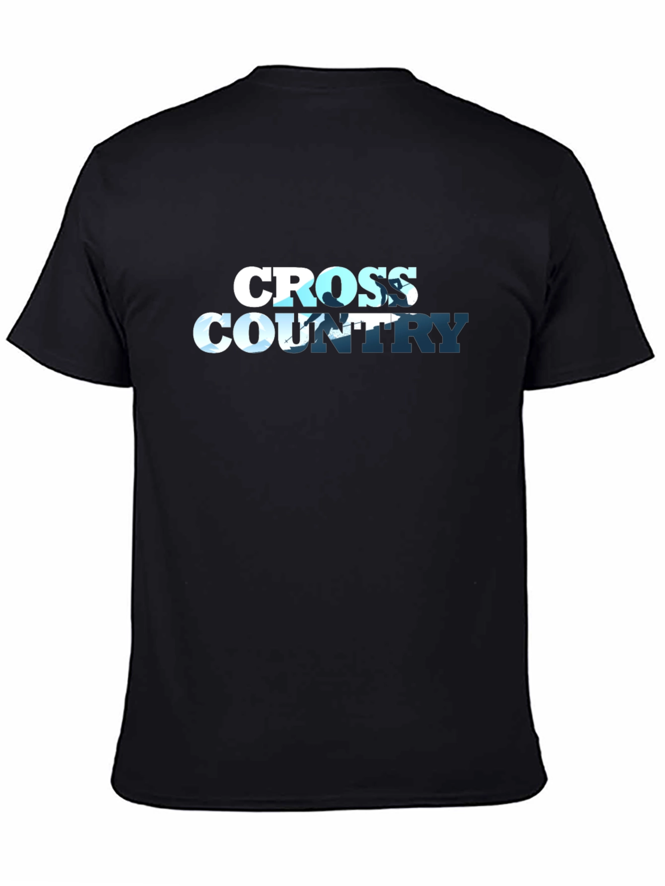 Cross Country Running Graphic Tee - Black