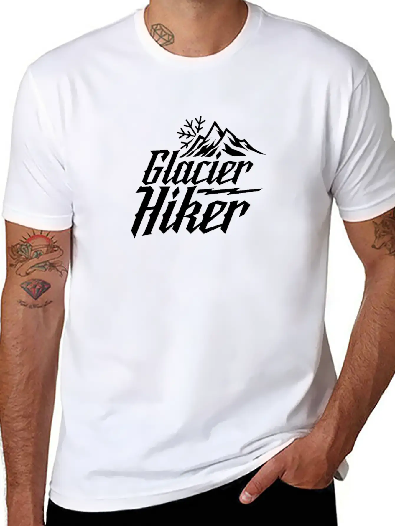 Glacier Hiking Hike Team Glaciers Glacier Hiker Unisex Short Sleeve Soft Cotton T-Shirt – Casual Everyday Wear