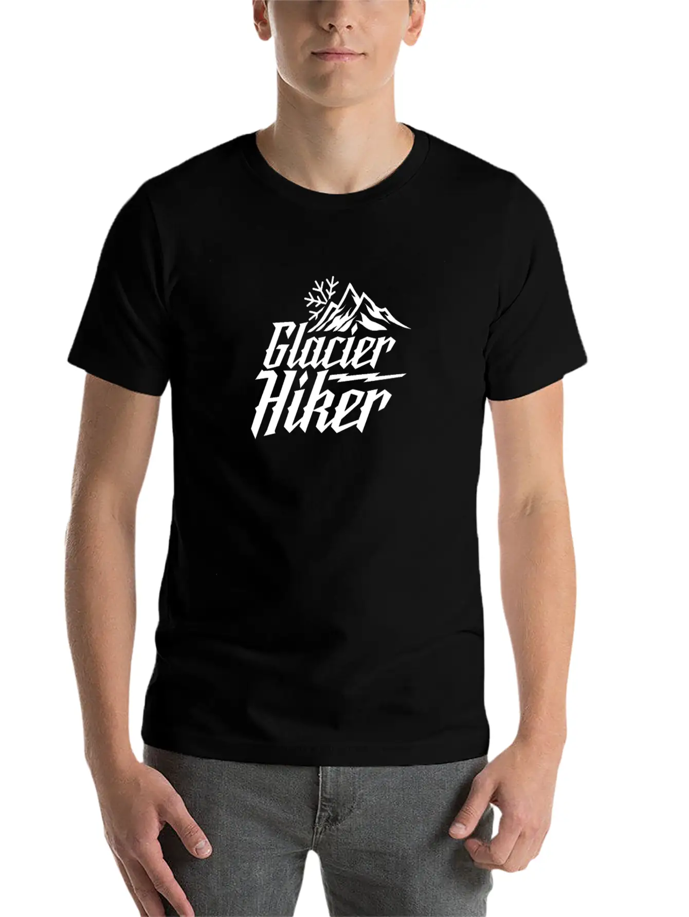 Glacier Hiking Hike Team Glaciers Glacier Hiker Unisex Short Sleeve Soft Cotton T-Shirt – Casual Everyday Wear