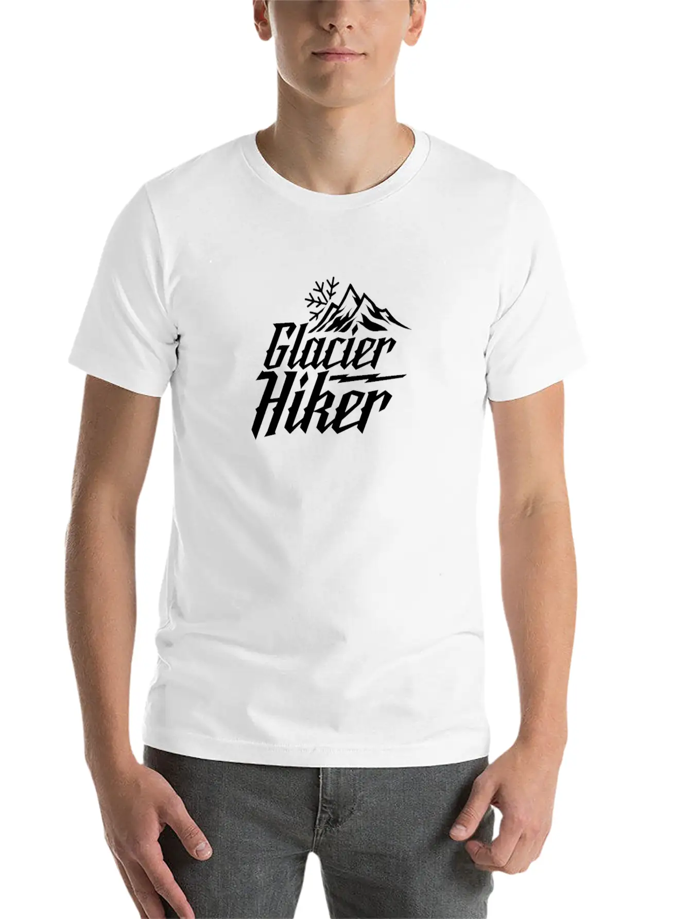 Glacier Hiking Hike Team Glaciers Glacier Hiker Unisex Short Sleeve Soft Cotton T-Shirt – Casual Everyday Wear