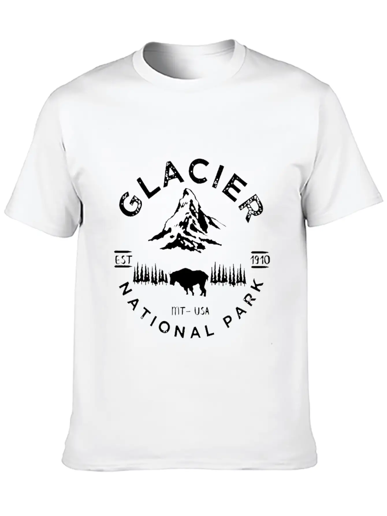 Glacier National Basic Graphic T-Shirt – Daily Comfort In Soft Cotton