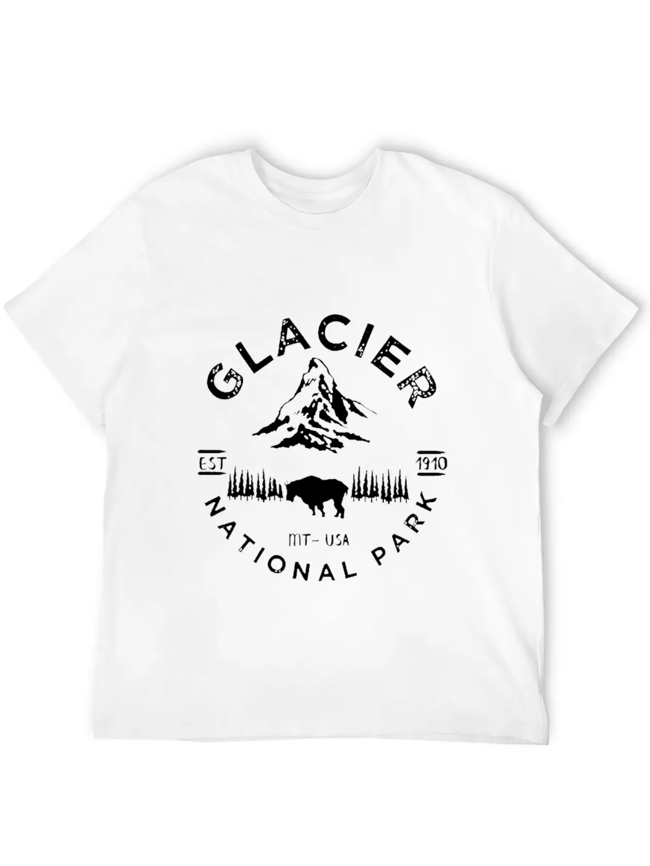 Glacier National Basic Graphic T-Shirt – Daily Comfort In Soft Cotton