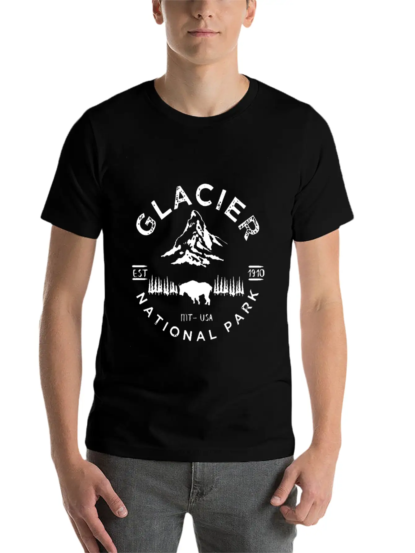 Glacier National Basic Graphic T-Shirt – Daily Comfort In Soft Cotton