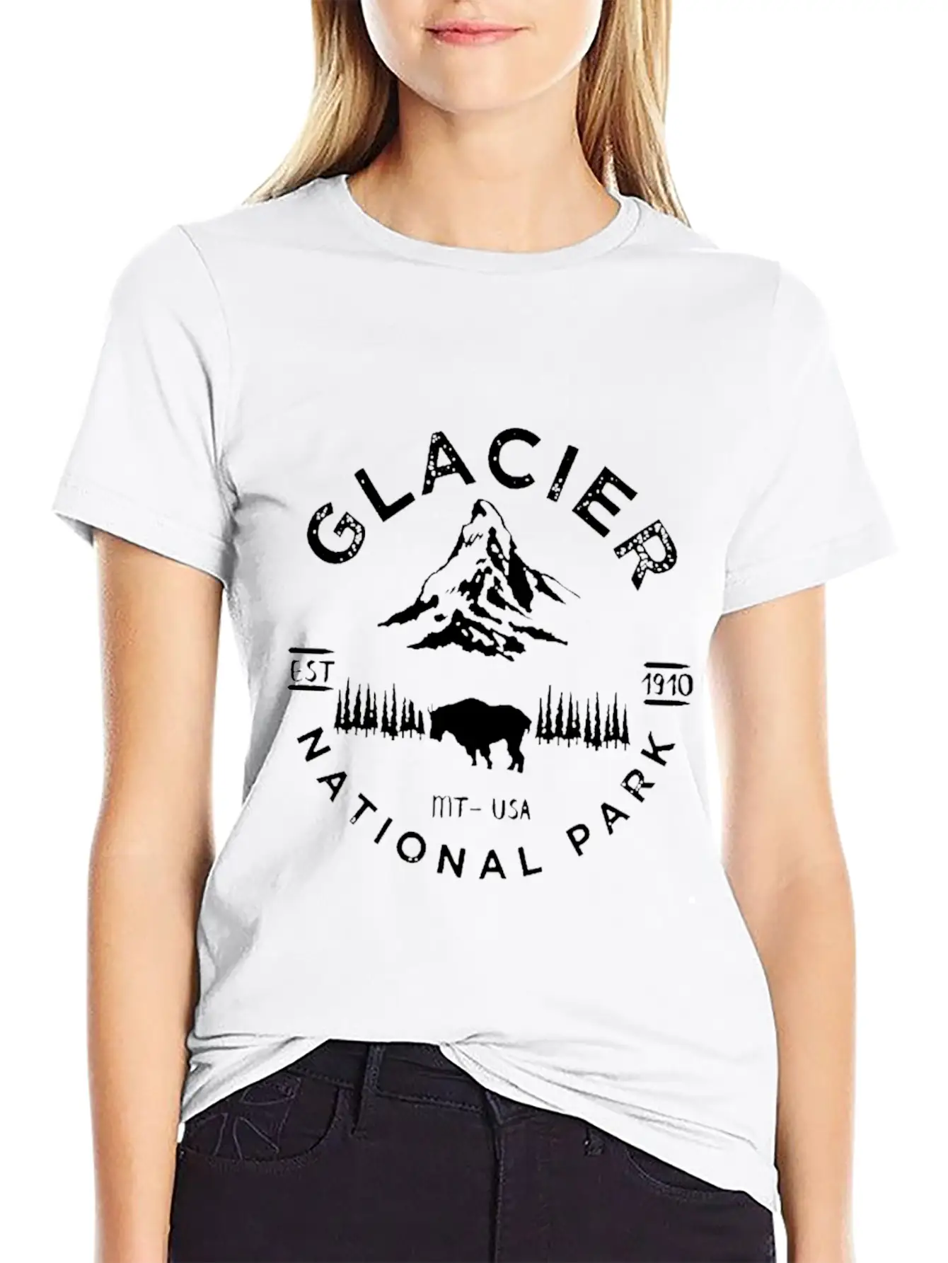 Glacier National Basic Graphic T-Shirt – Daily Comfort In Soft Cotton