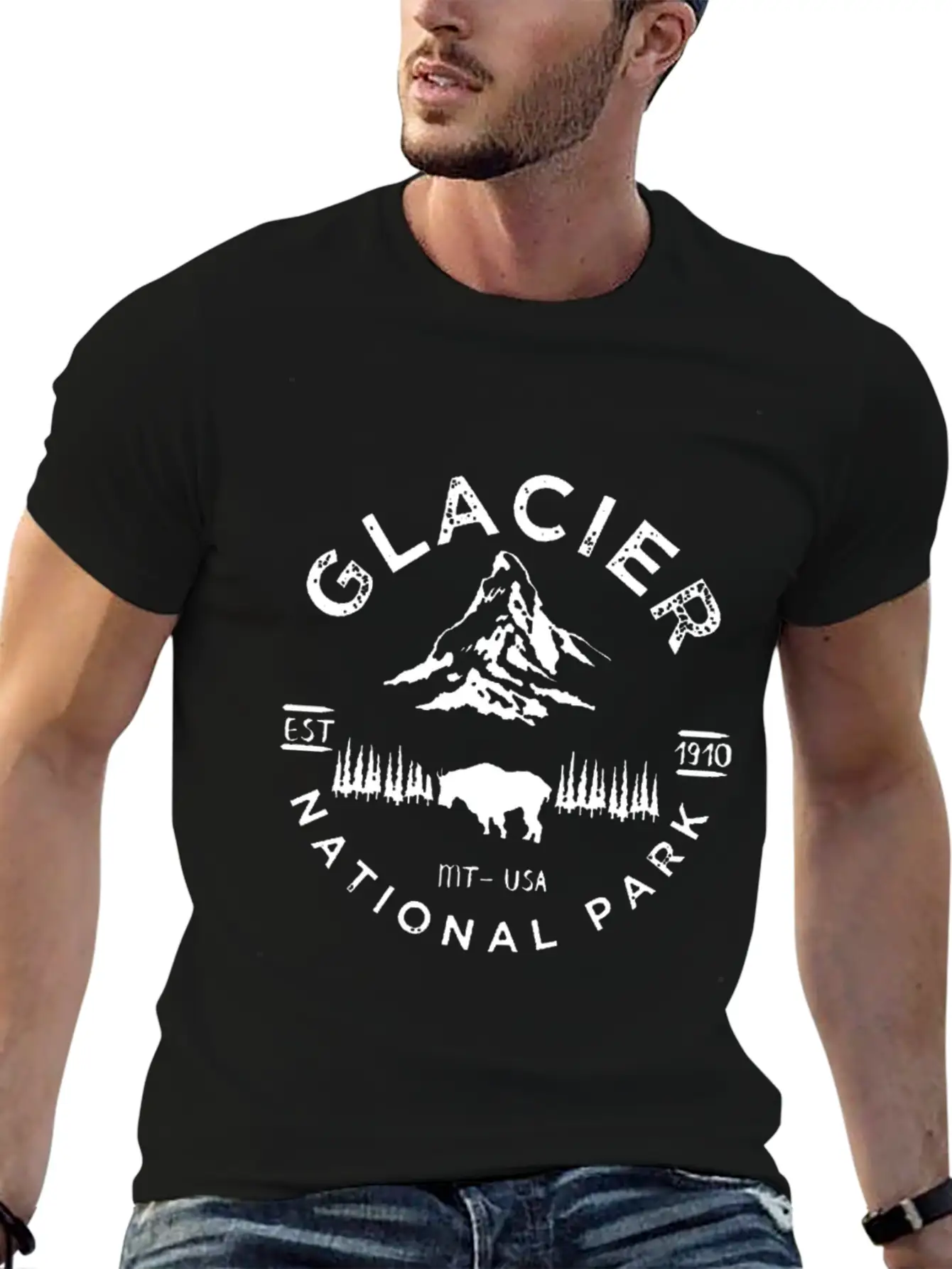 Glacier National Basic Graphic T-Shirt – Daily Comfort In Soft Cotton