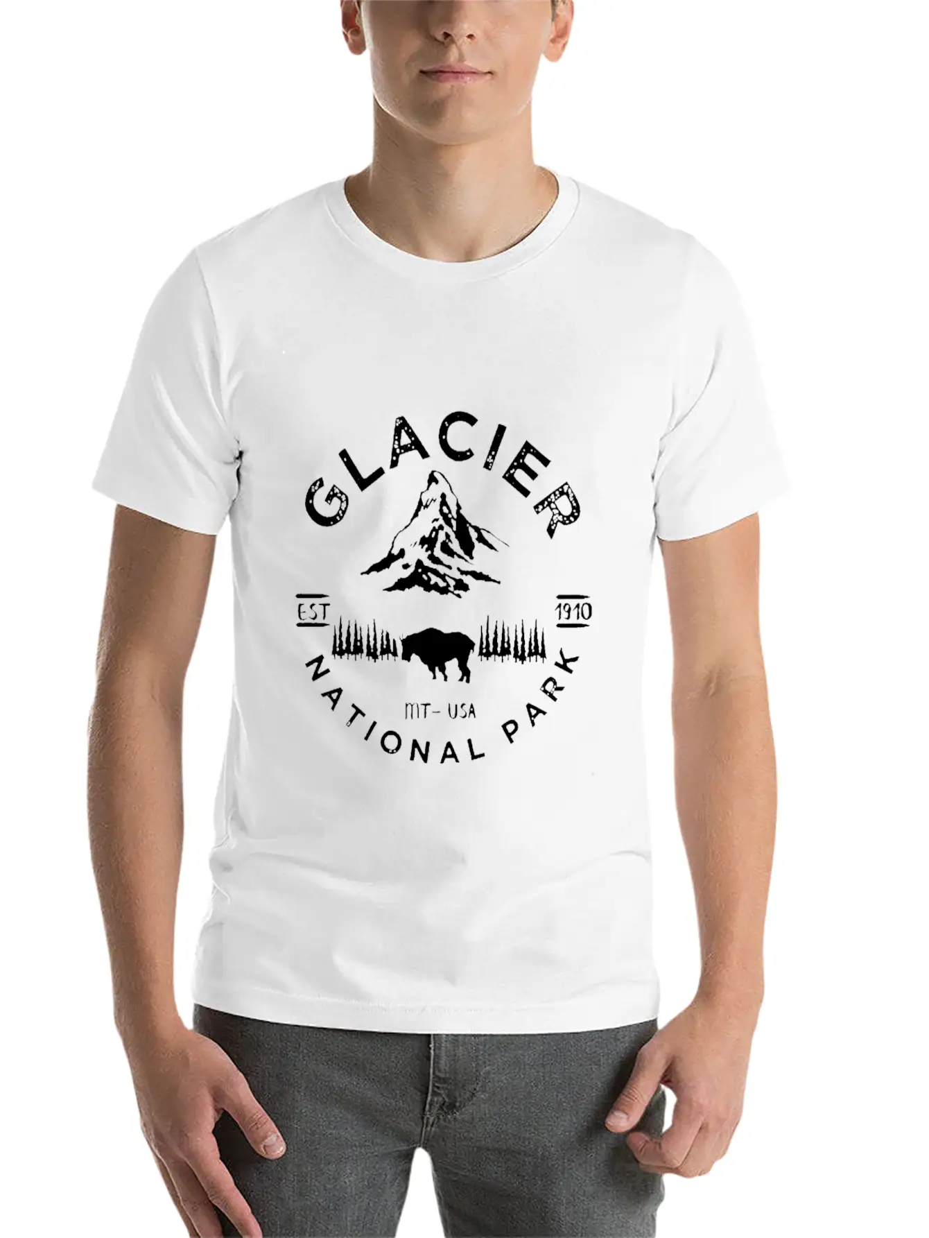 Glacier National Basic Graphic T-Shirt – Daily Comfort In Soft Cotton
