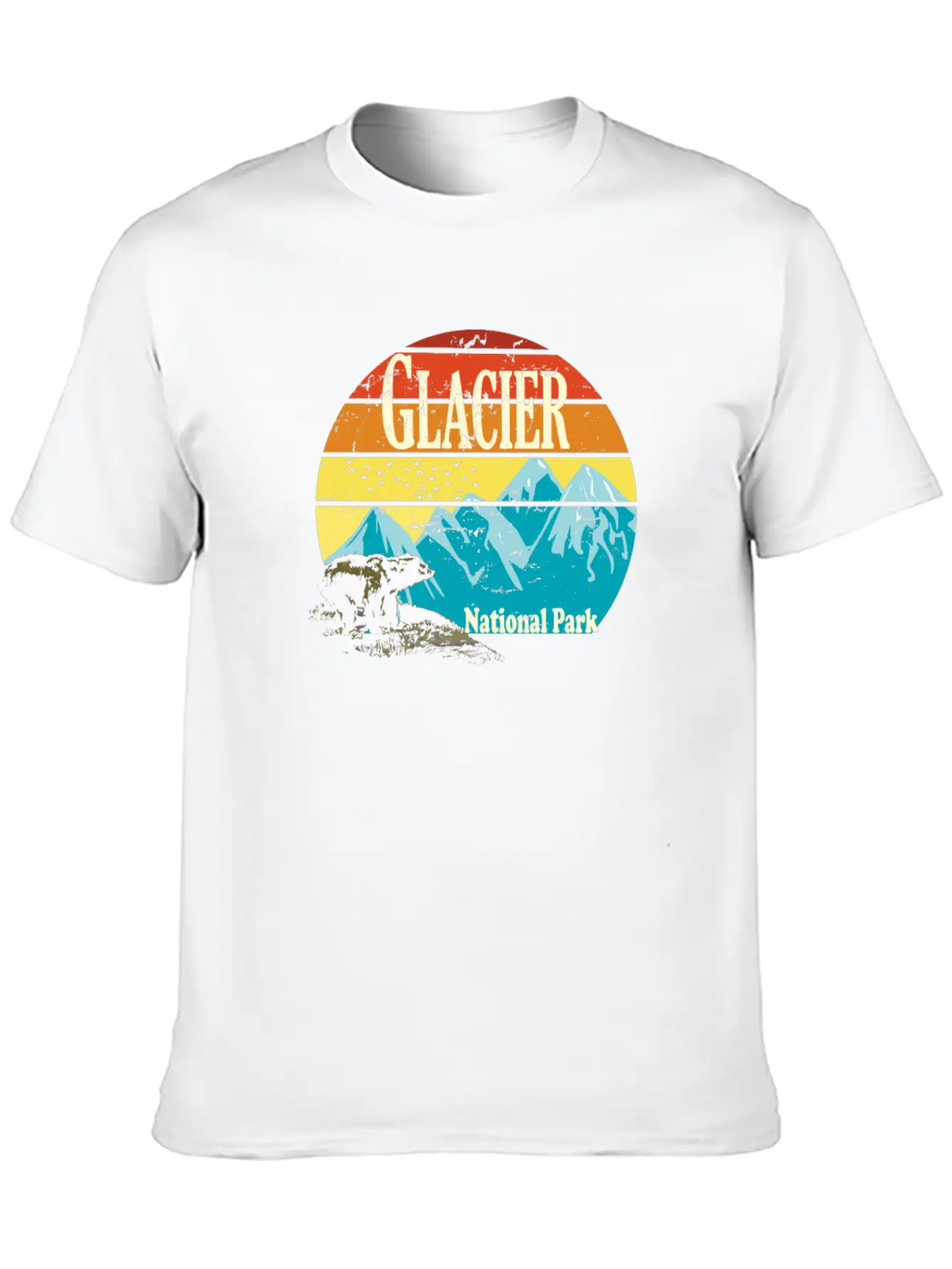 Glacier National Park Montana Mountains Landscape Basic Graphic T-Shirt – Daily Comfort In Soft Cotton