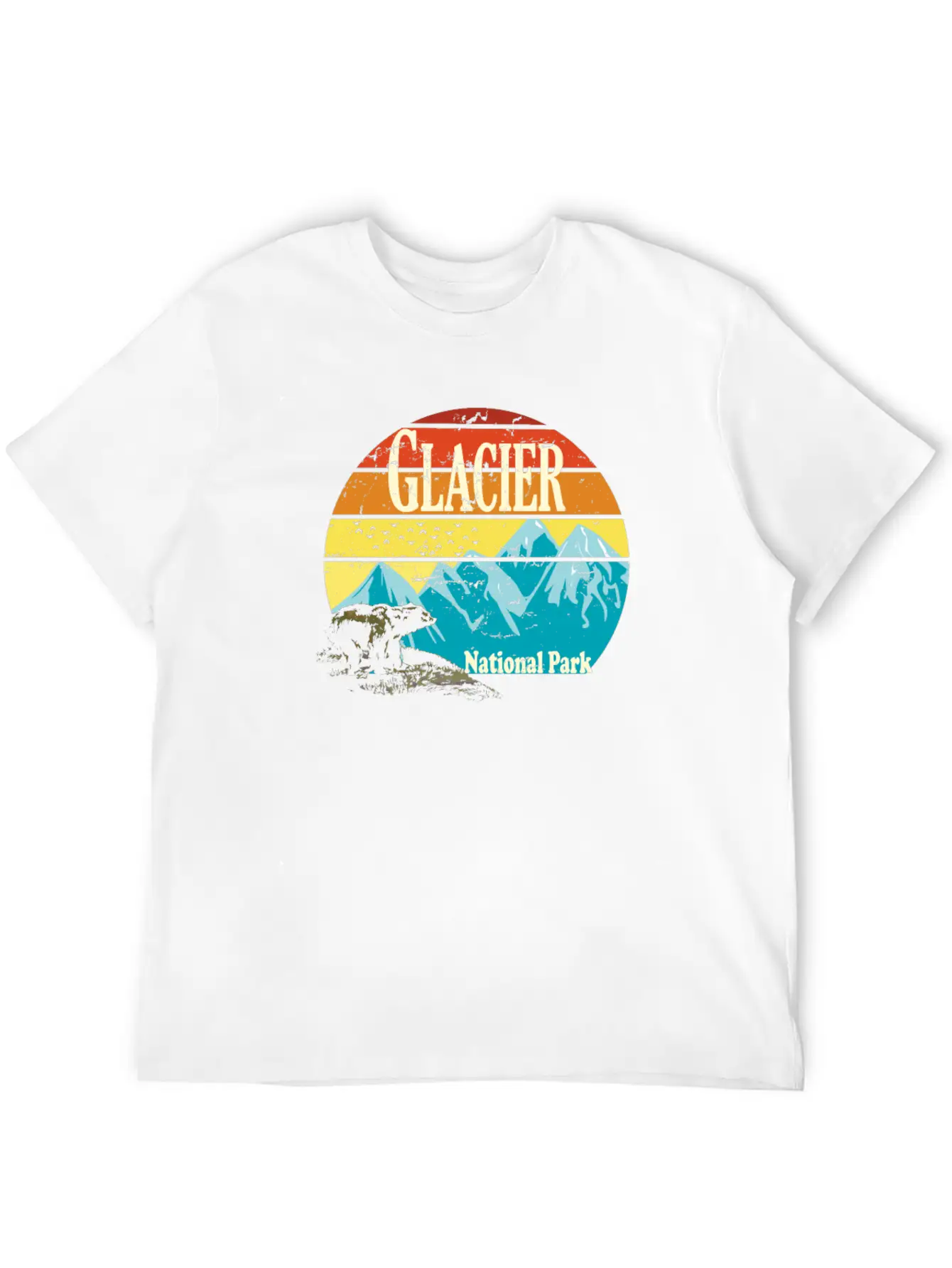 Glacier National Park Montana Mountains Landscape Basic Graphic T-Shirt – Daily Comfort In Soft Cotton