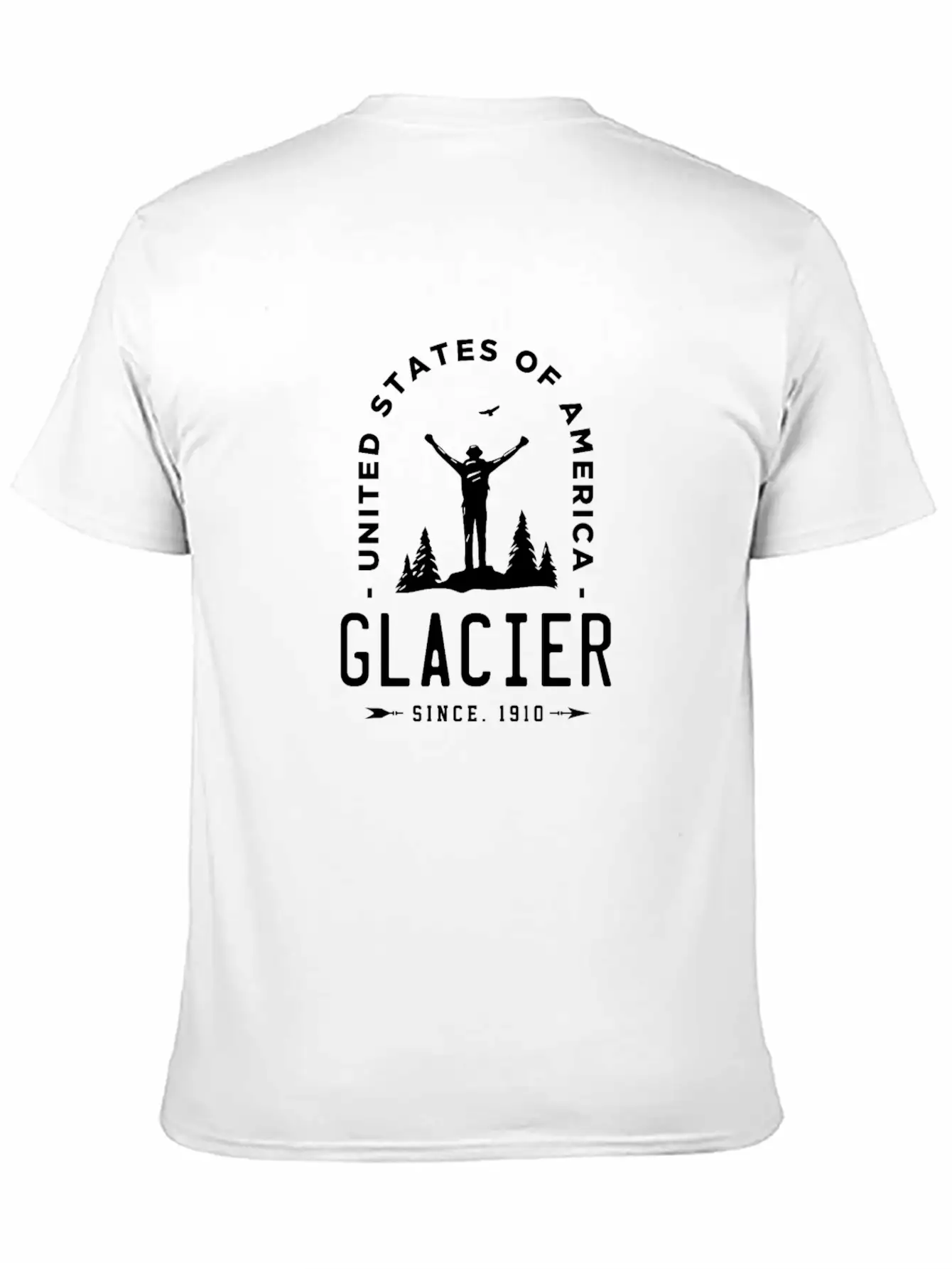 Glacier National Park Montana Unisex Short Sleeve Soft Cotton T-Shirt – Casual Everyday Wear