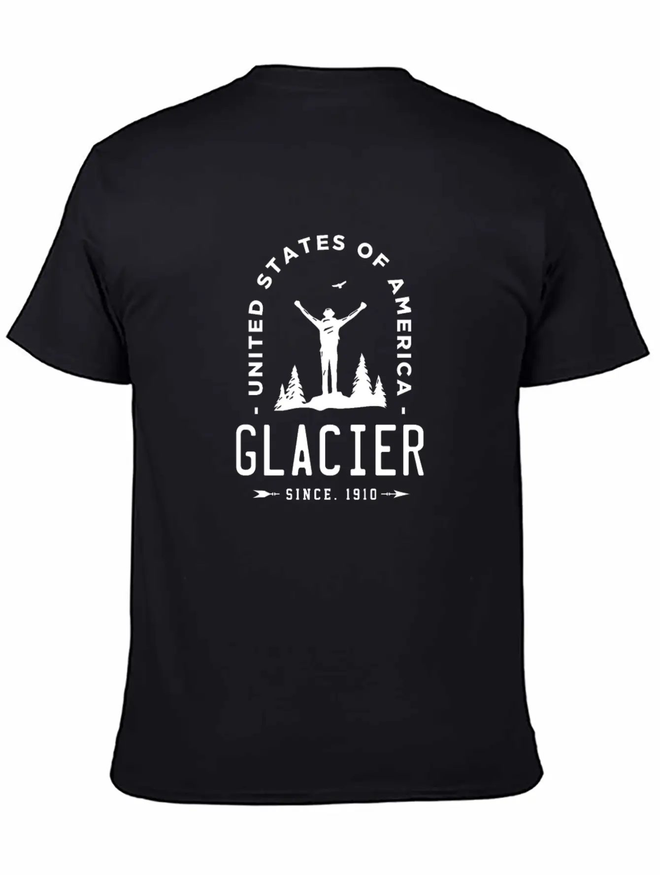 Glacier National Park Montana Unisex Short Sleeve Soft Cotton T-Shirt – Casual Everyday Wear