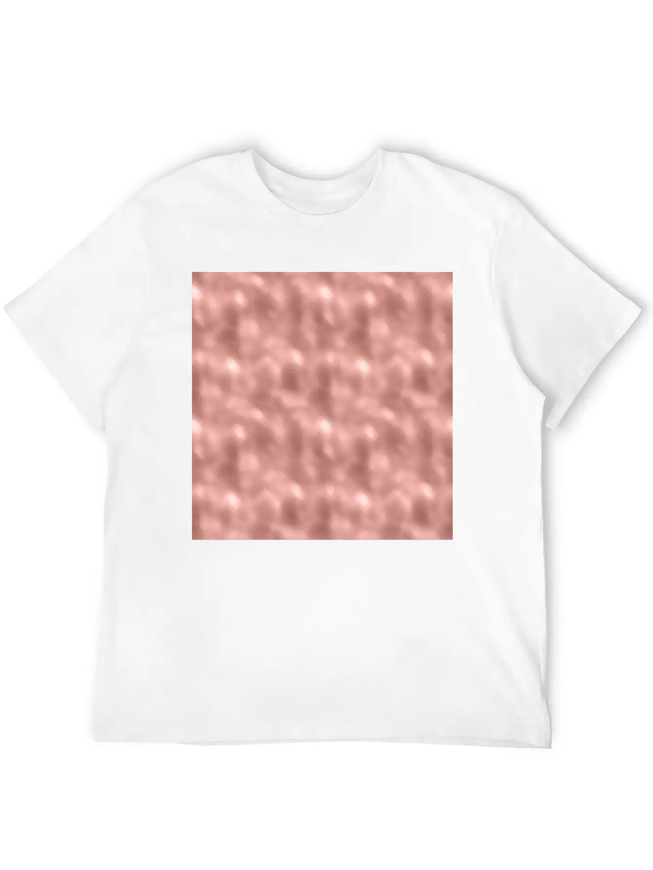 Glam Rose Gold Metallic Texture Stylish Everyday T-Shirt – Unisex Basic Cotton Tee