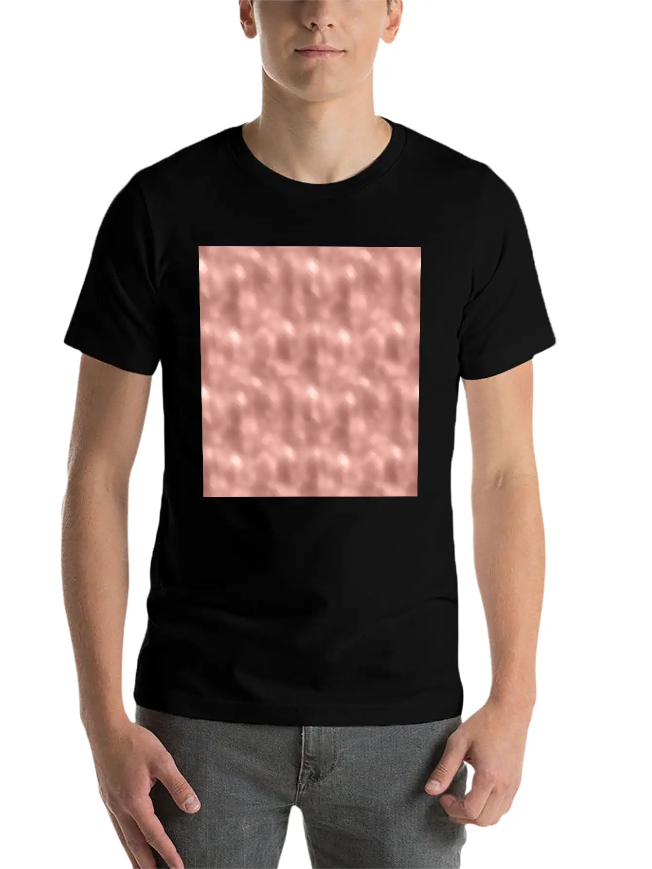 Glam Rose Gold Metallic Texture Stylish Everyday T-Shirt – Unisex Basic Cotton Tee