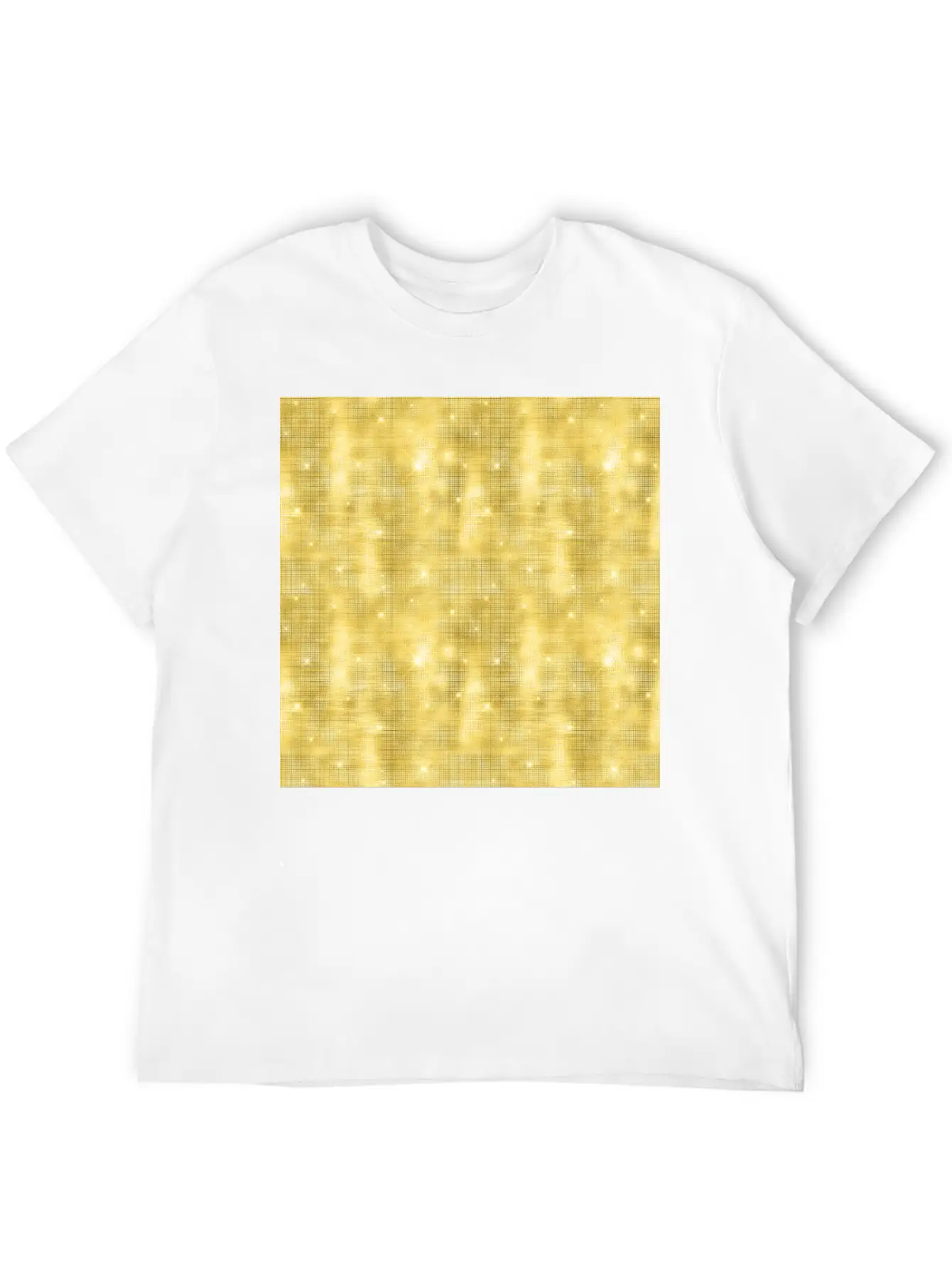 Glam Yellow Diamond Shimmer Glitter Comfortable Minimalist Graphic Tee – Summer Style Essential