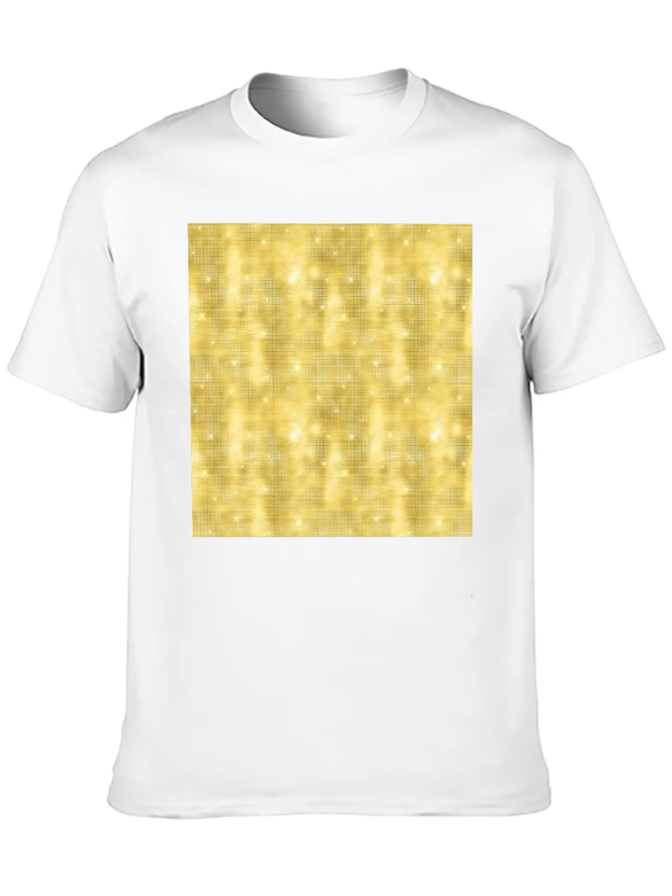 Glam Yellow Diamond Shimmer Glitter Comfortable Minimalist Graphic Tee – Summer Style Essential