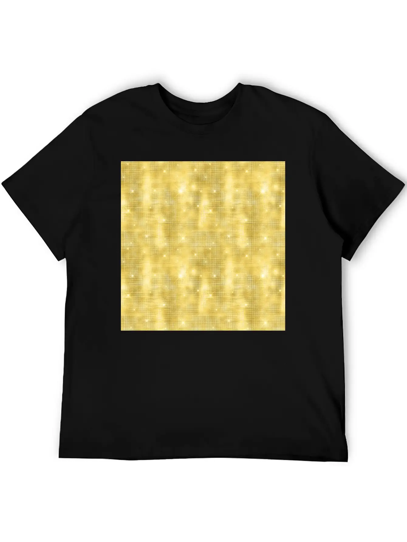 Glam Yellow Diamond Shimmer Glitter Comfortable Minimalist Graphic Tee – Summer Style Essential