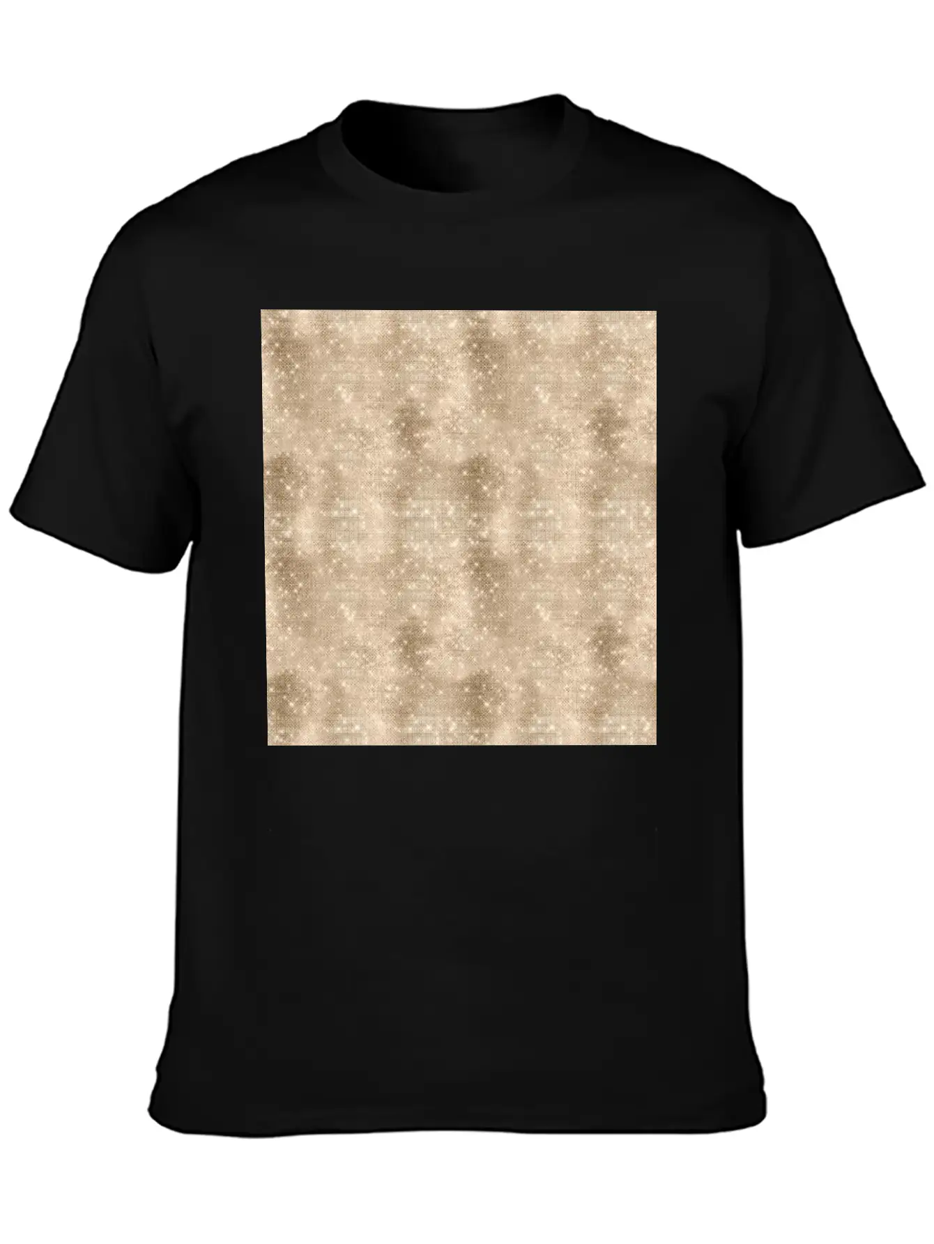 Glamorous Bling Soft Gold Luxury Pattern Basic Graphic T-Shirt – Daily Comfort In Soft Cotton