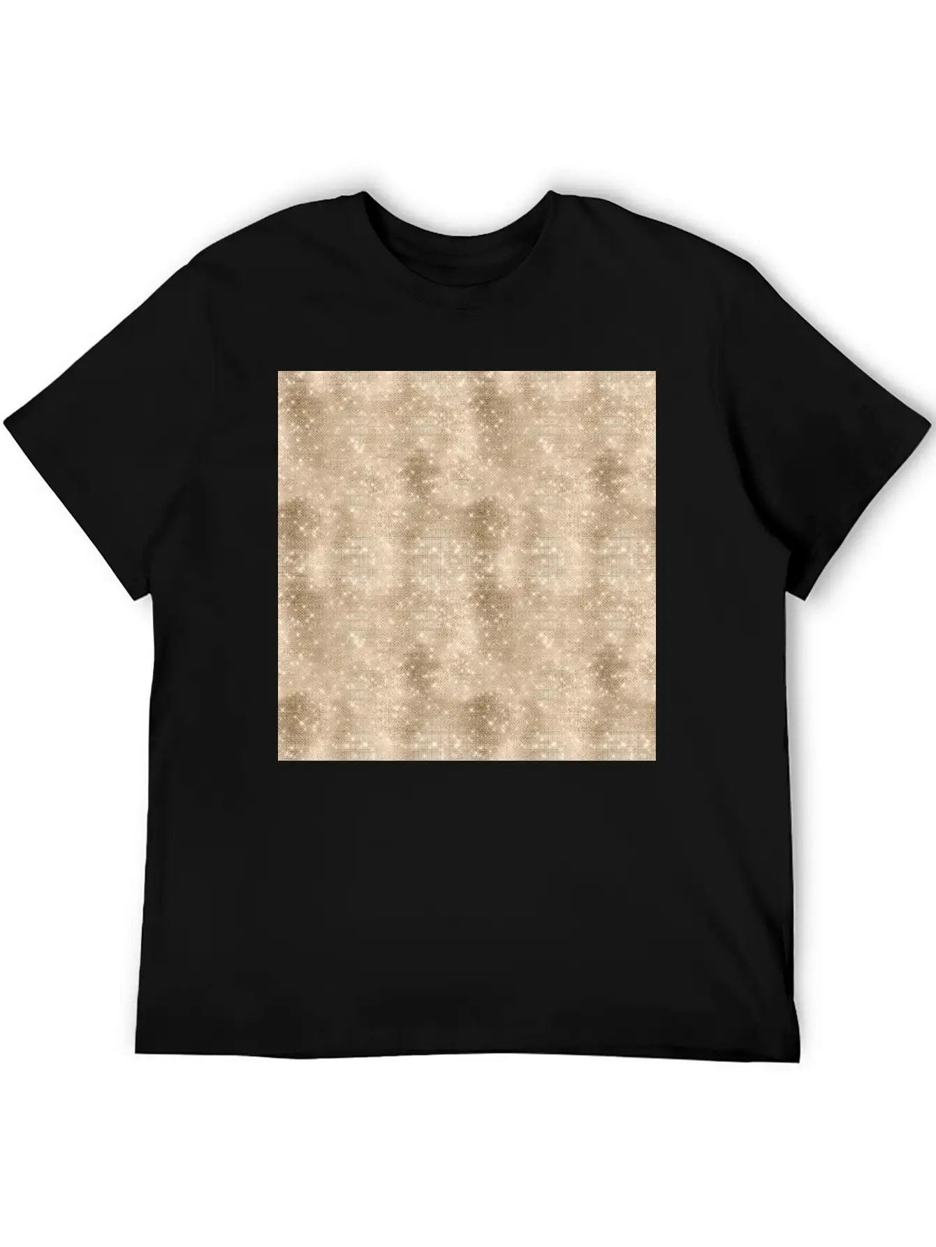 Glamorous Bling Soft Gold Luxury Pattern Basic Graphic T-Shirt – Daily Comfort In Soft Cotton
