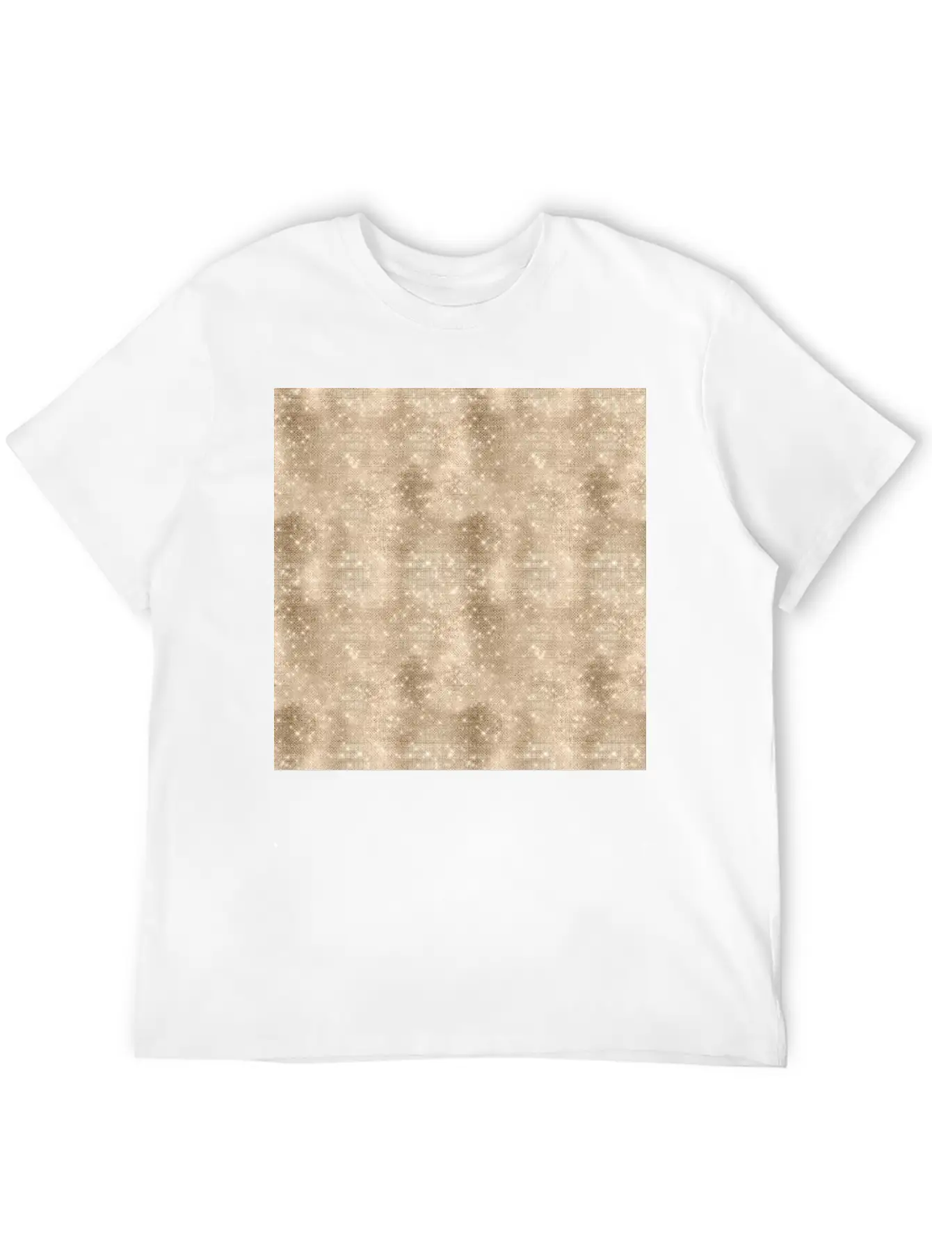Glamorous Bling Soft Gold Luxury Pattern Basic Graphic T-Shirt – Daily Comfort In Soft Cotton