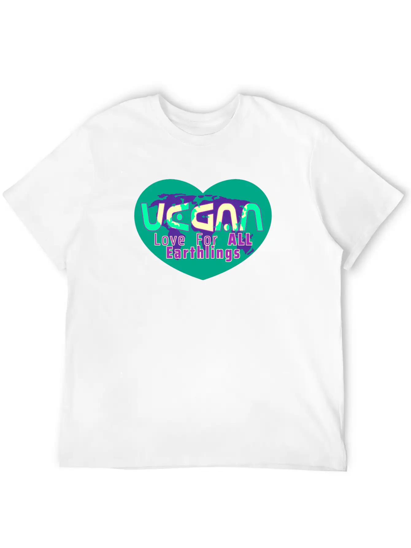 GLOBAL LOVE - VEGAN Essential Unisex Summer Tee – Soft Cotton Casual Fit