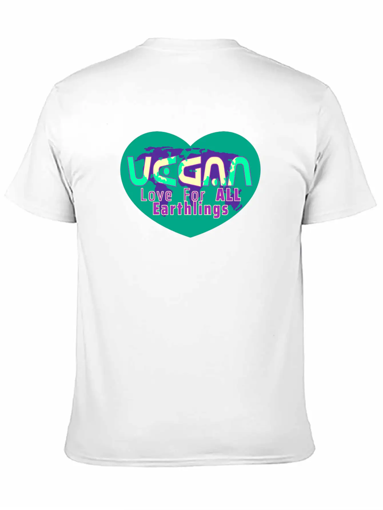 GLOBAL LOVE - VEGAN Essential Unisex Summer Tee – Soft Cotton Casual Fit