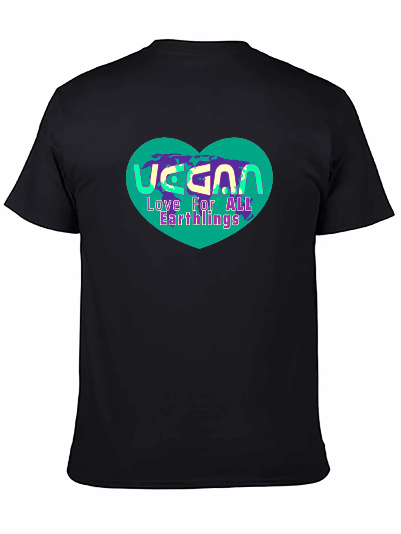 GLOBAL LOVE - VEGAN Essential Unisex Summer Tee – Soft Cotton Casual Fit