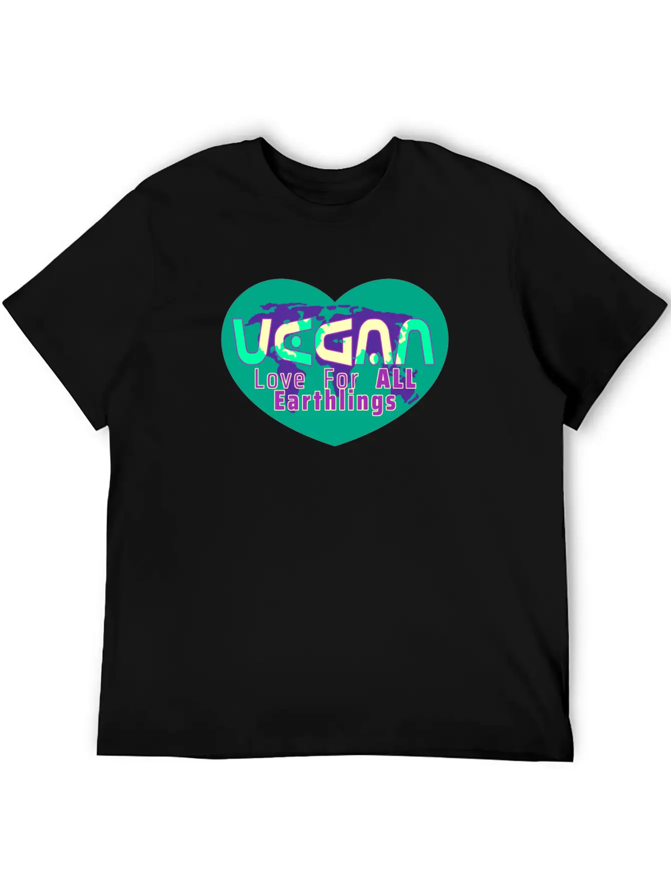 GLOBAL LOVE - VEGAN Essential Unisex Summer Tee – Soft Cotton Casual Fit