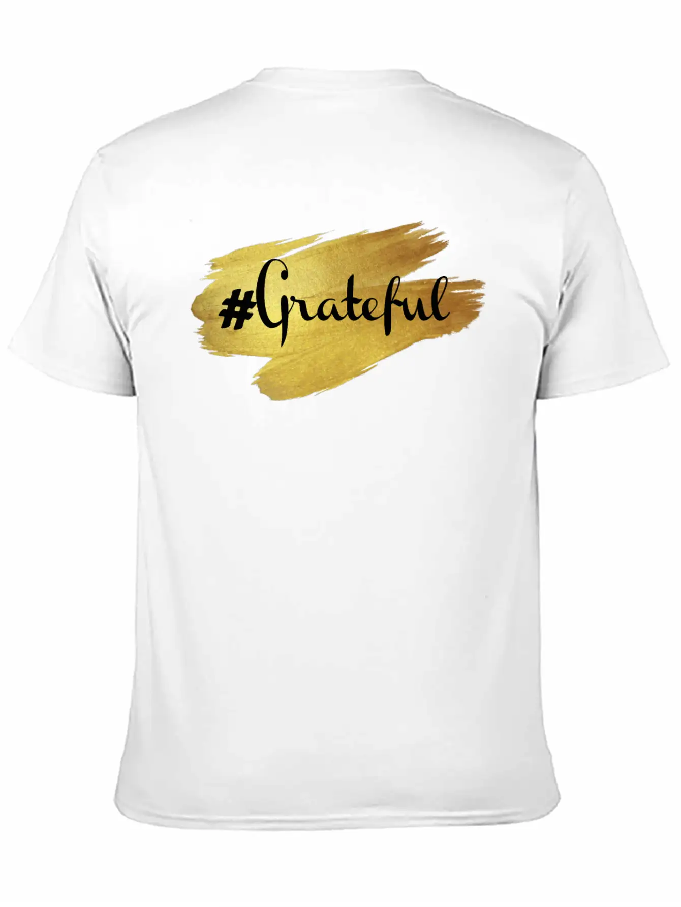 Glow In Gold Grateful Stylish Everyday T-Shirt – Unisex Basic Cotton Tee