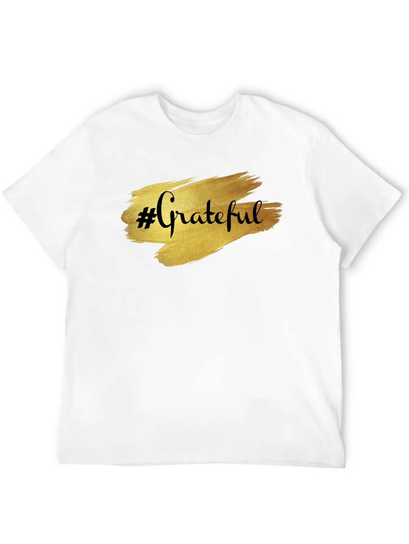 Glow In Gold Grateful Stylish Everyday T-Shirt – Unisex Basic Cotton Tee